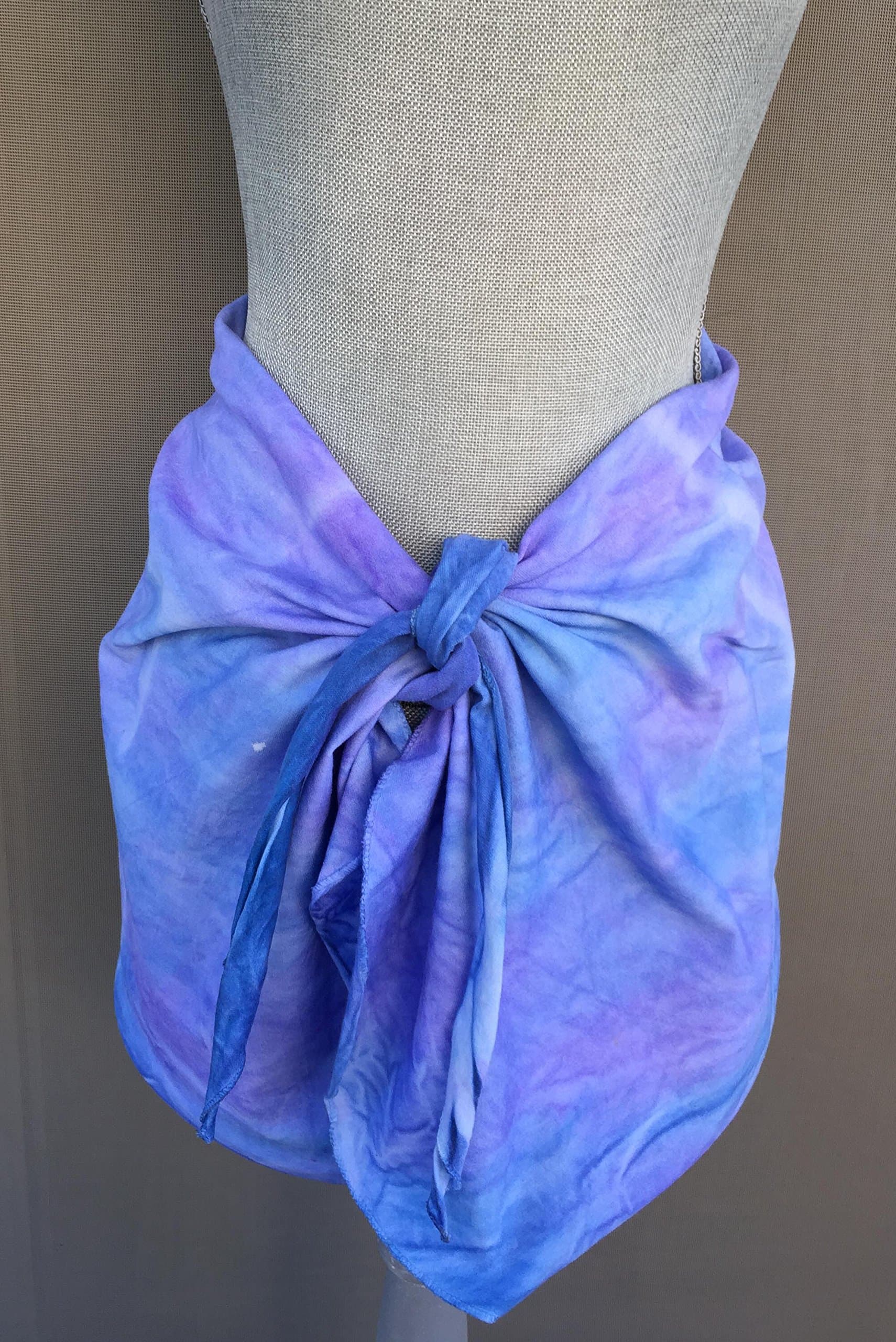 SARONG Pareo Cotton, Beach Coverup, Shawl, Scarf, Stole, Hawaiian Dress, Hijab Scarf, Bikini Wrap, Turkish Towel, Maxi Shirt, Gifts, Periwinkle/ Lavender