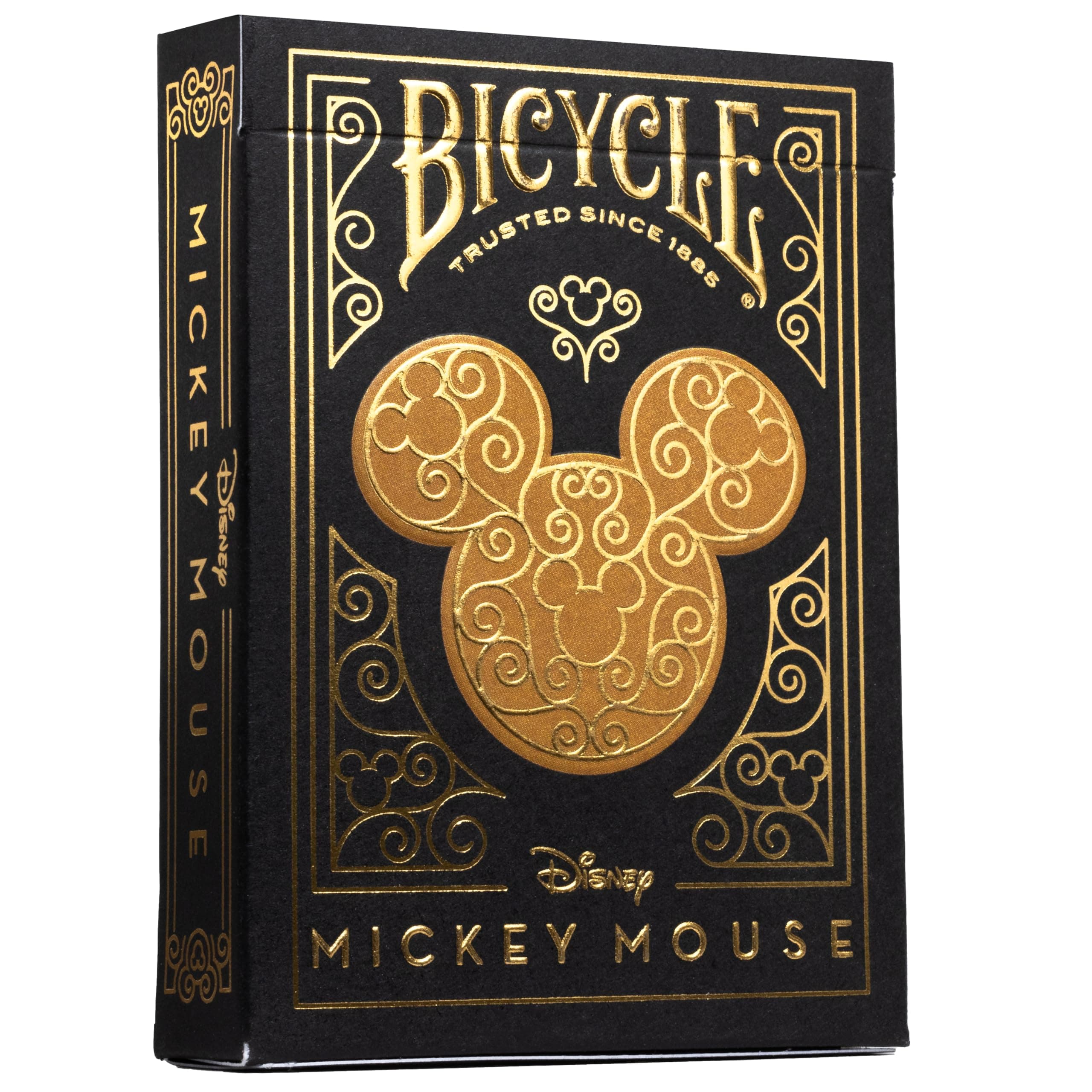 Bicycle Black/Gold Mickey Disney Playing Cards - 1 Deck, Air Cushion Finish, Professional, Superb Handling & Durability, Great Gift For Card Collectors