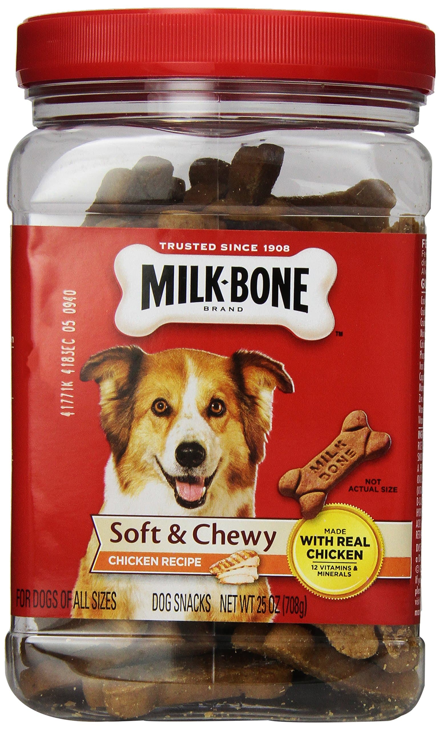 Milkbone Dog Biscuits 799044 6-Pack Chewy Treats Chicken Drumstix For Pets, 25-Ounce