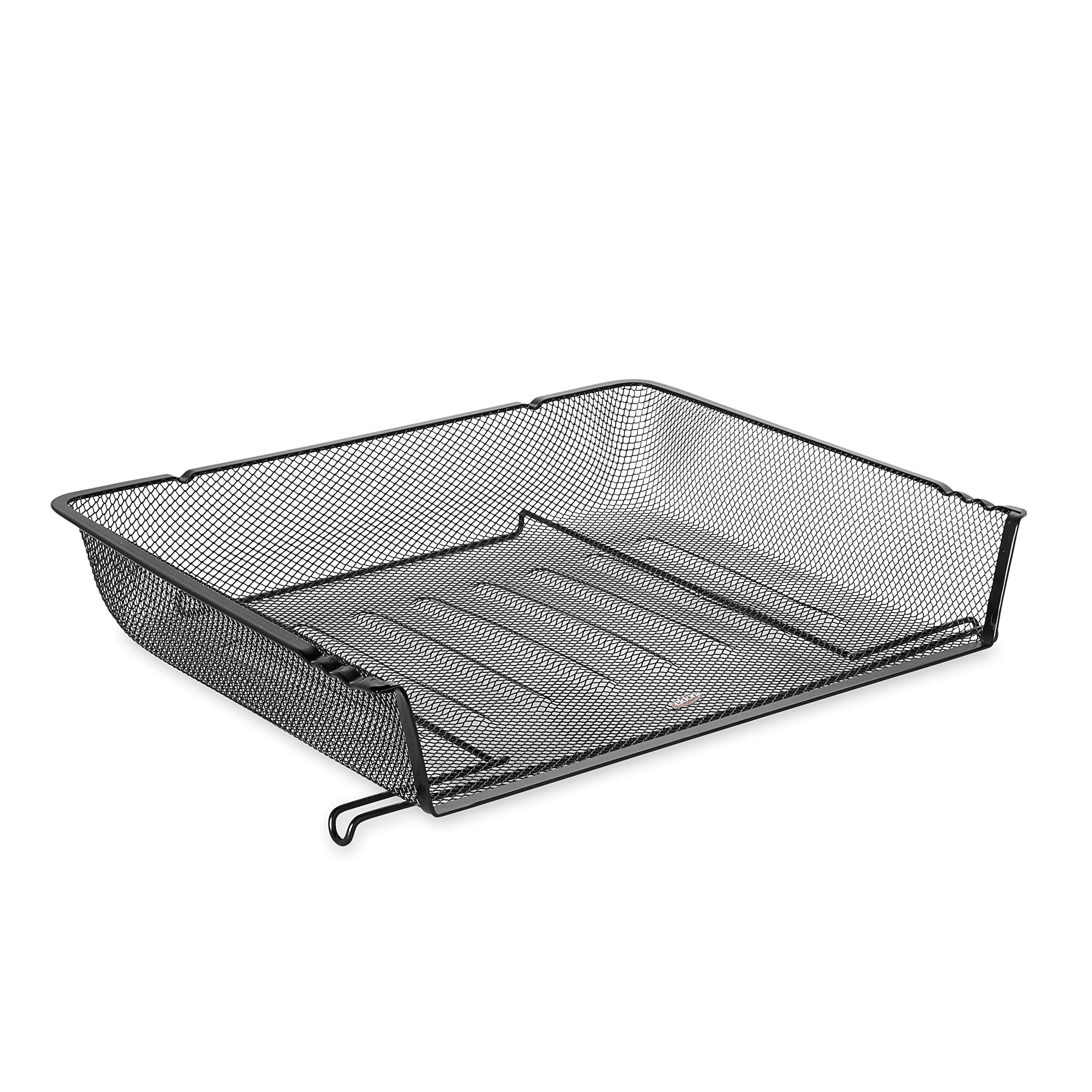 ROLODEXEldon 62555 Nestable Mesh Stacking Side Load Letter Tray Wire,Black