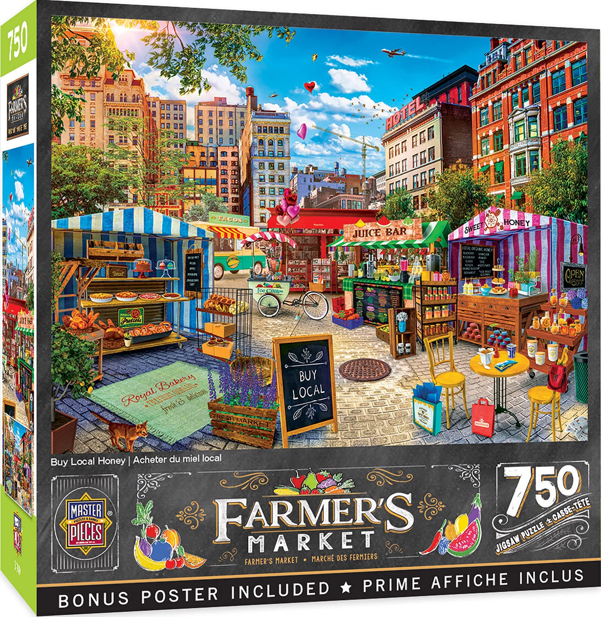 Masterpieces 750 Piece Jigsaw Puzzle for Adults and Family - Buy Local Honey - 18"x24"
