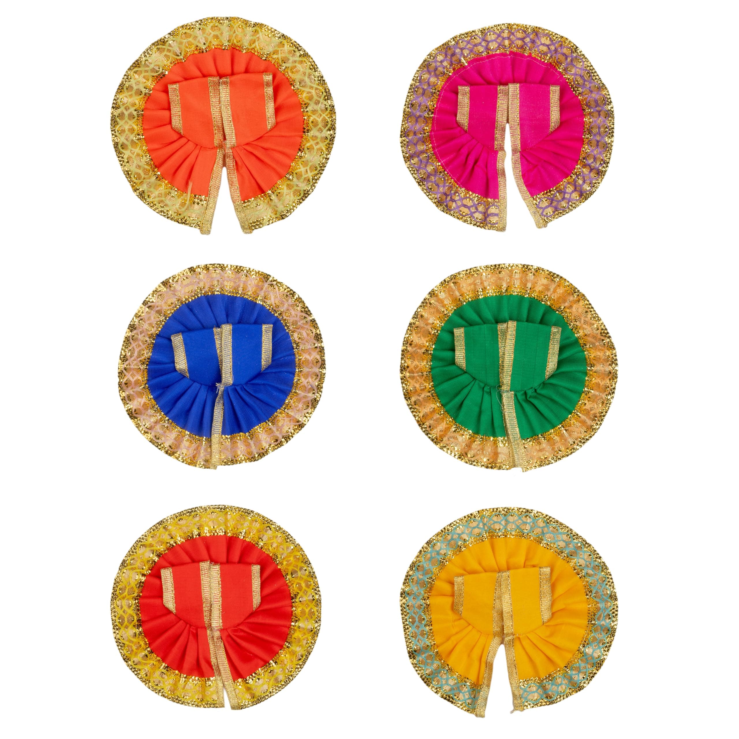 SHOPOGENIE Ladoo Gopal Dress | Set of 2 Laddu Gopal Poshak Assorted Color (Size 1) | Kanha Ji dress | LBG0108