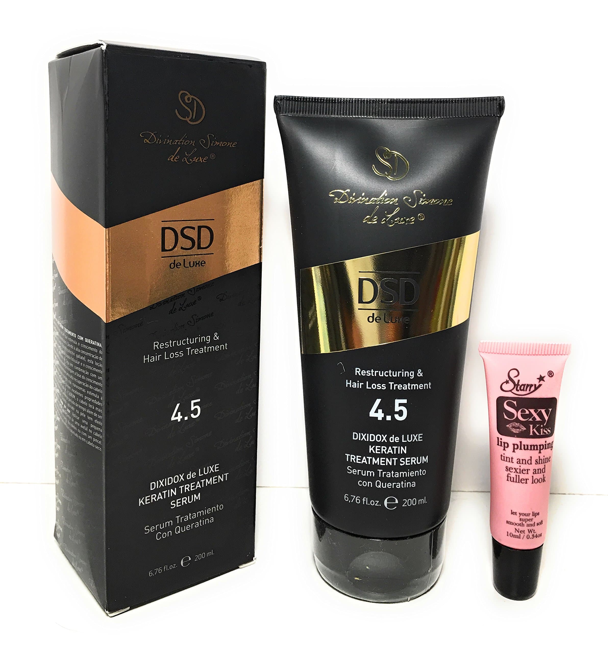Dixidox De Luxe (4.5) Keratin Treatment Serum 6.76oz"Free Starry Sexy Kiss Lip Pumpling 10 Ml"