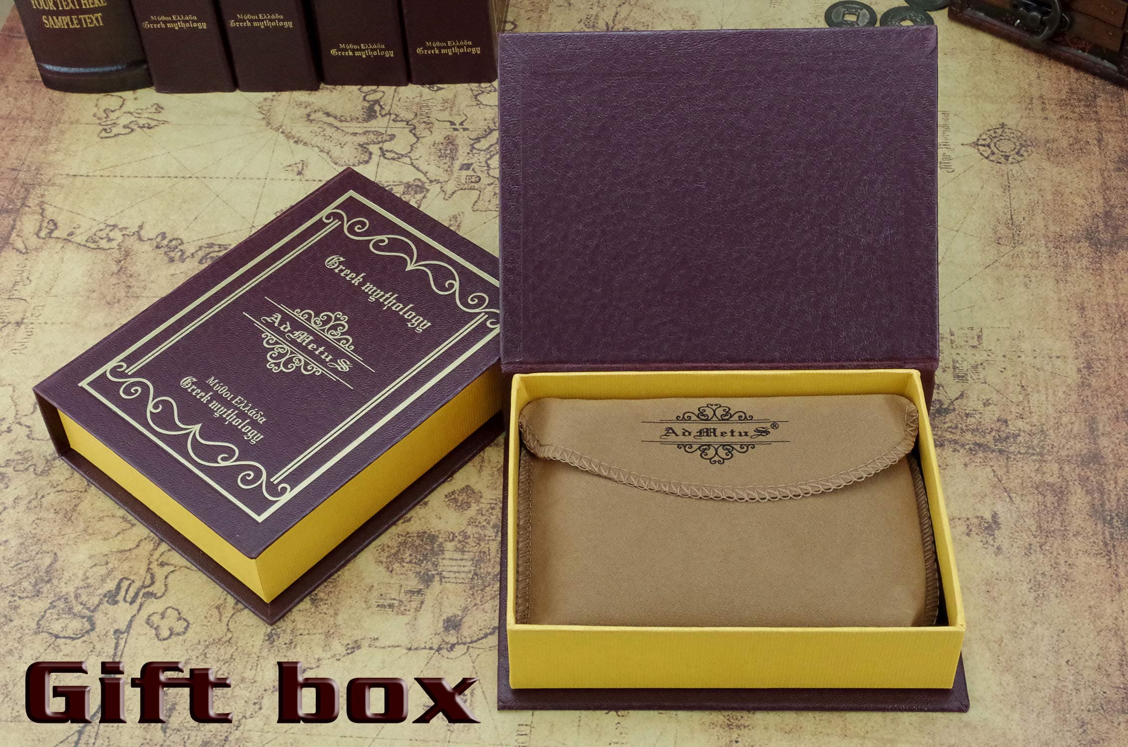 Admetus RFID Blocking Mens Wallet Zipper Leather Wallet for Men RFID Card Holder