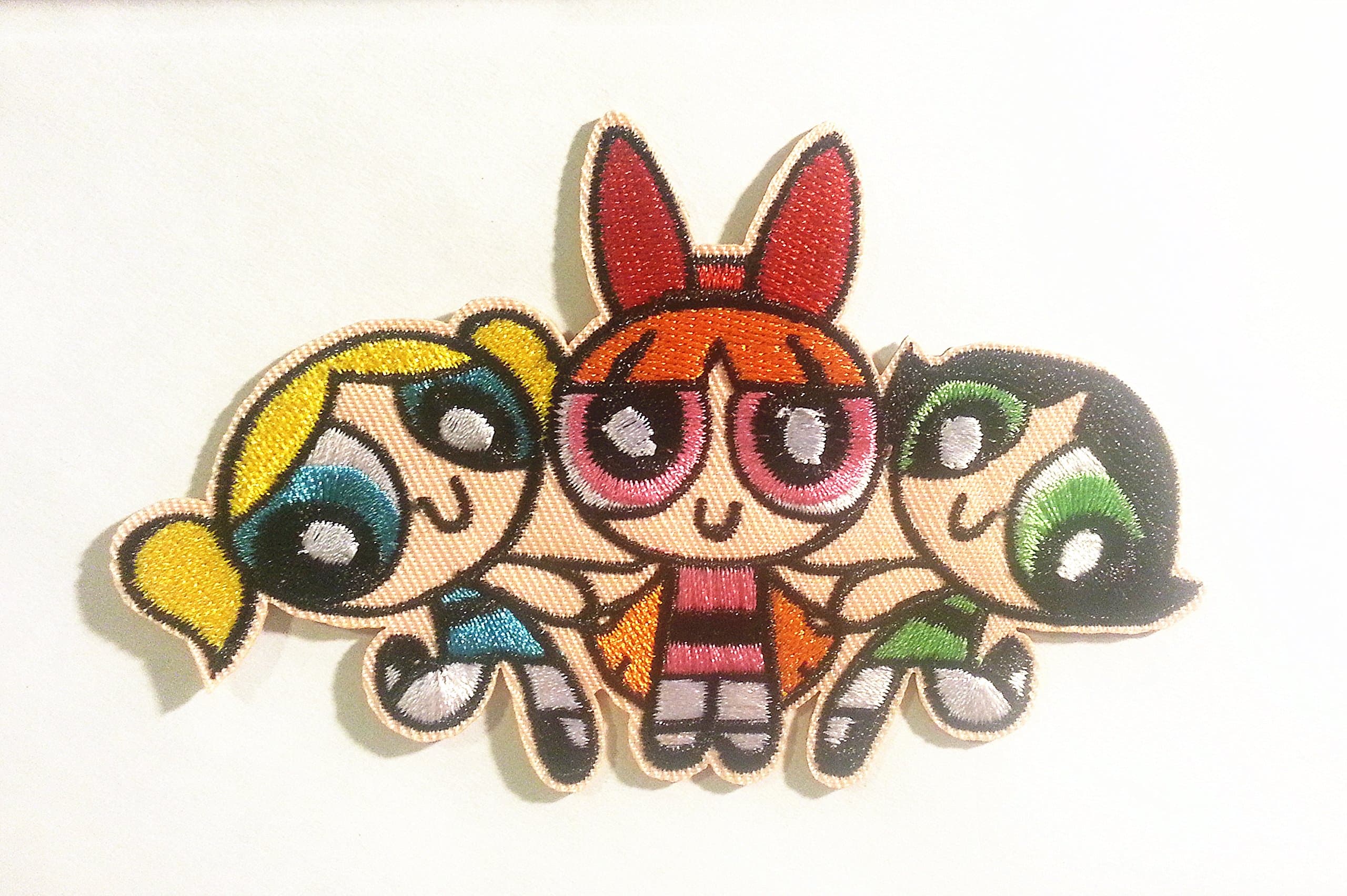 2pcs.powerpuff Girls Blossom Bubbles and Buttercup Iron or Sew on Patch
