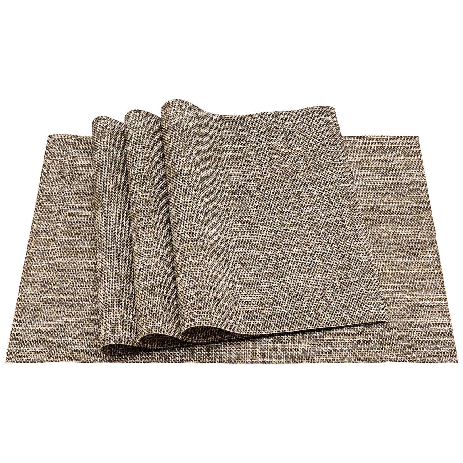 Elegant Placemat Set. Pack of 4 Italian Design Placemats (Brown)
