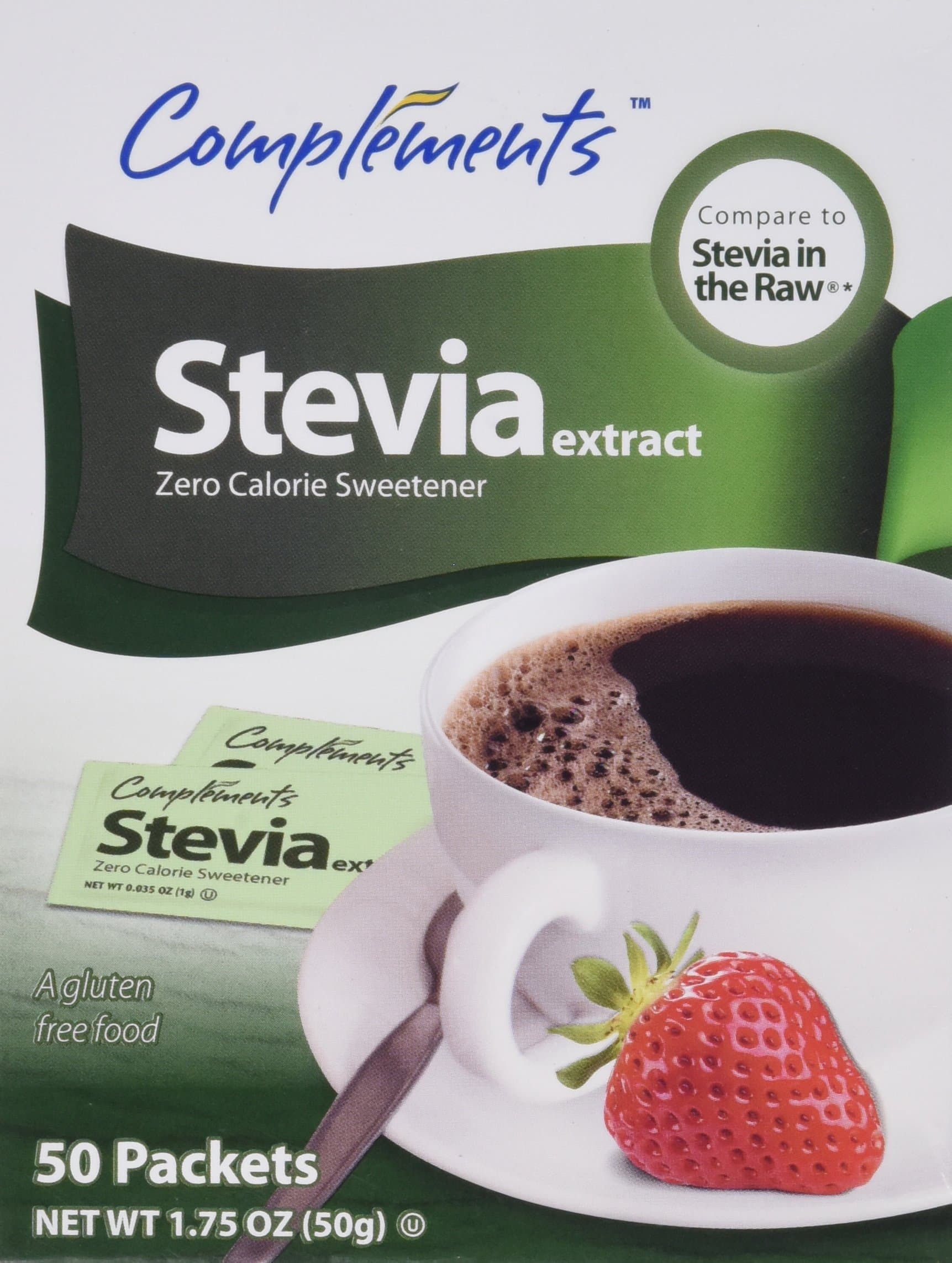 COMPLEMENTS Zero Calorie Sweetener with Stevia Extract (50 packets)