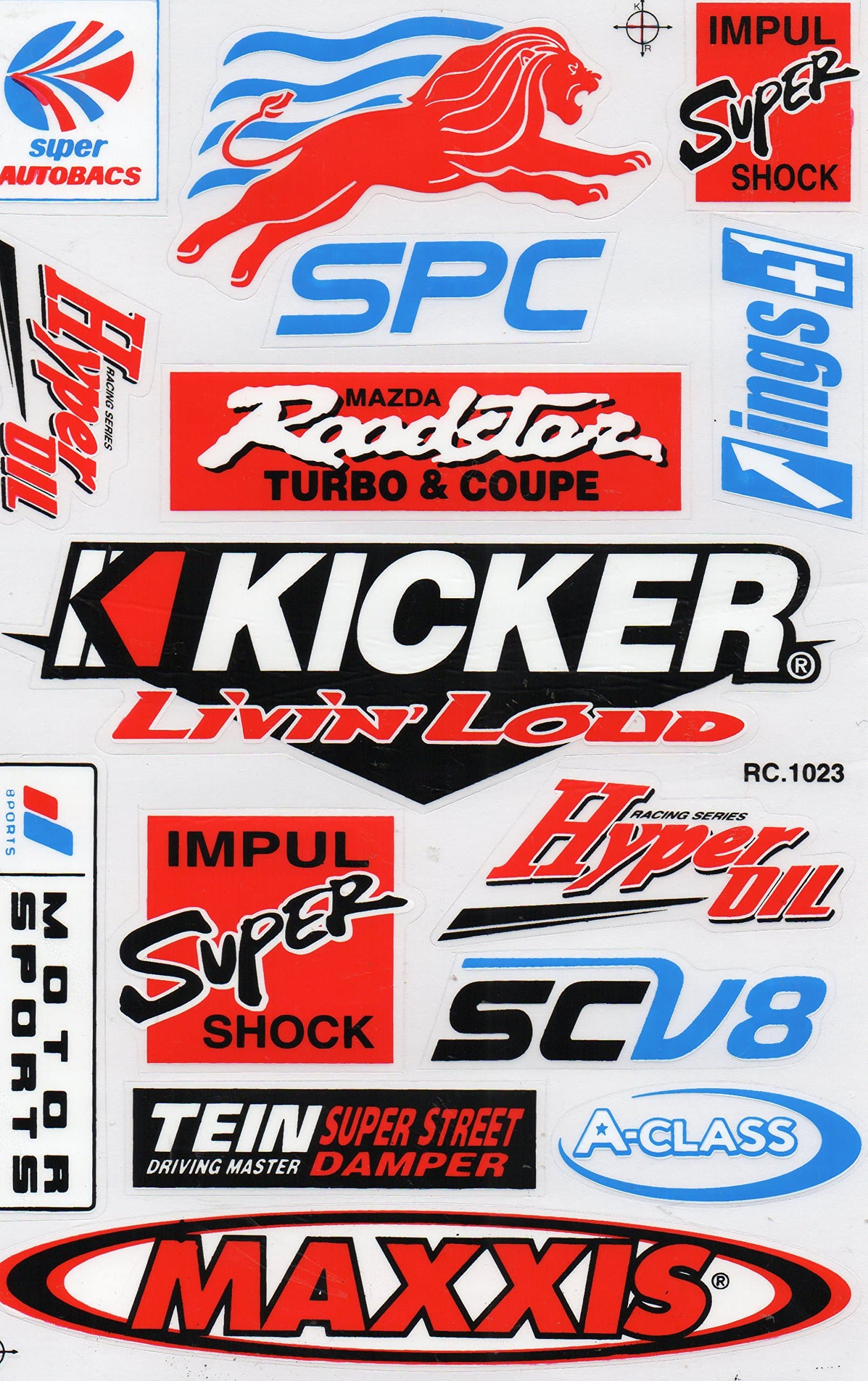 Sponsor Decal Sticker Tuning Racing Sheet Size: 27 x 18 cm for Car or Motorbike