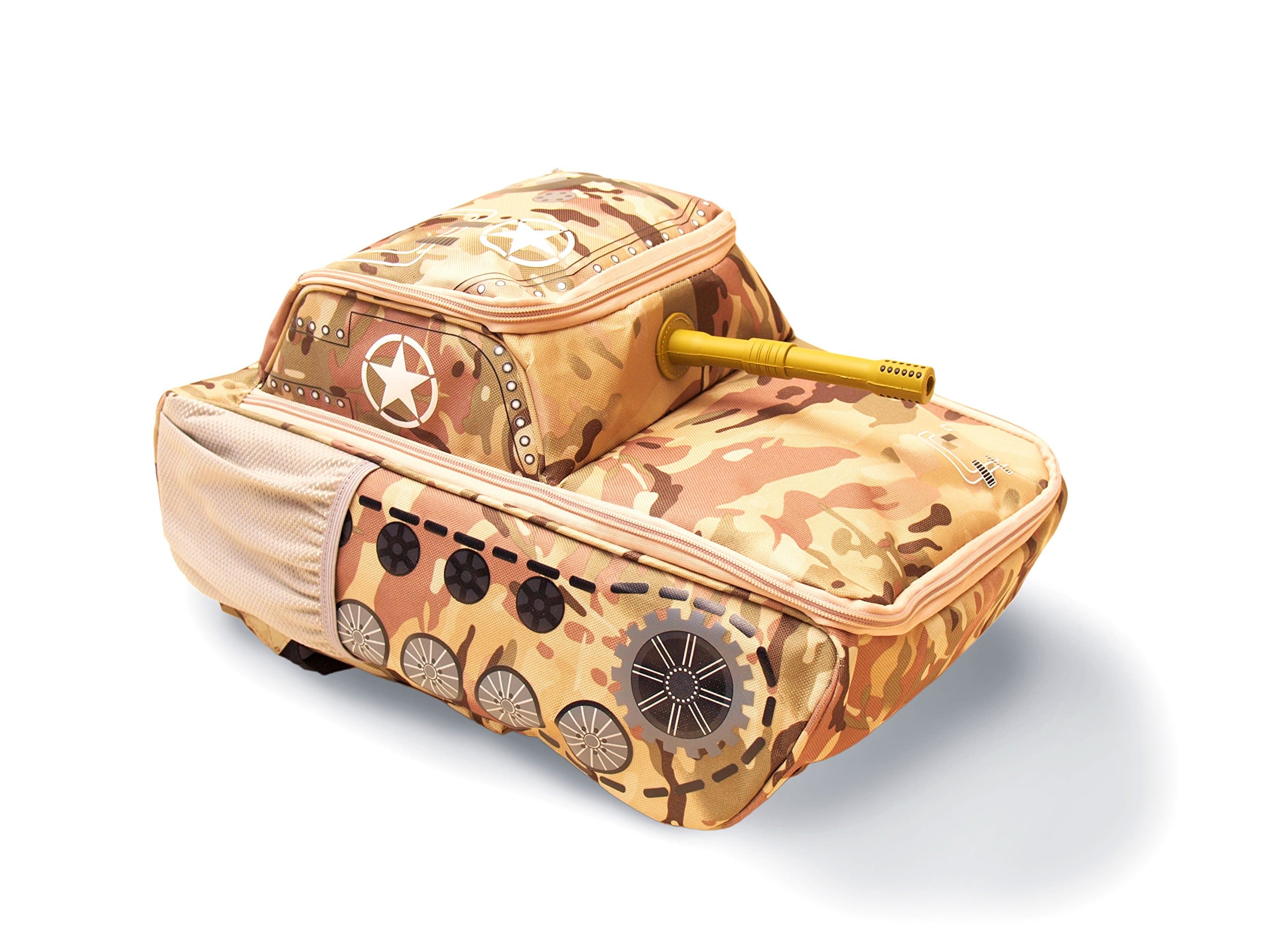 Tank Backpack Suitcase - Camouflage - Kids Luggage - For Travel, School, Vacation, Playtime (Desert Camouflage)