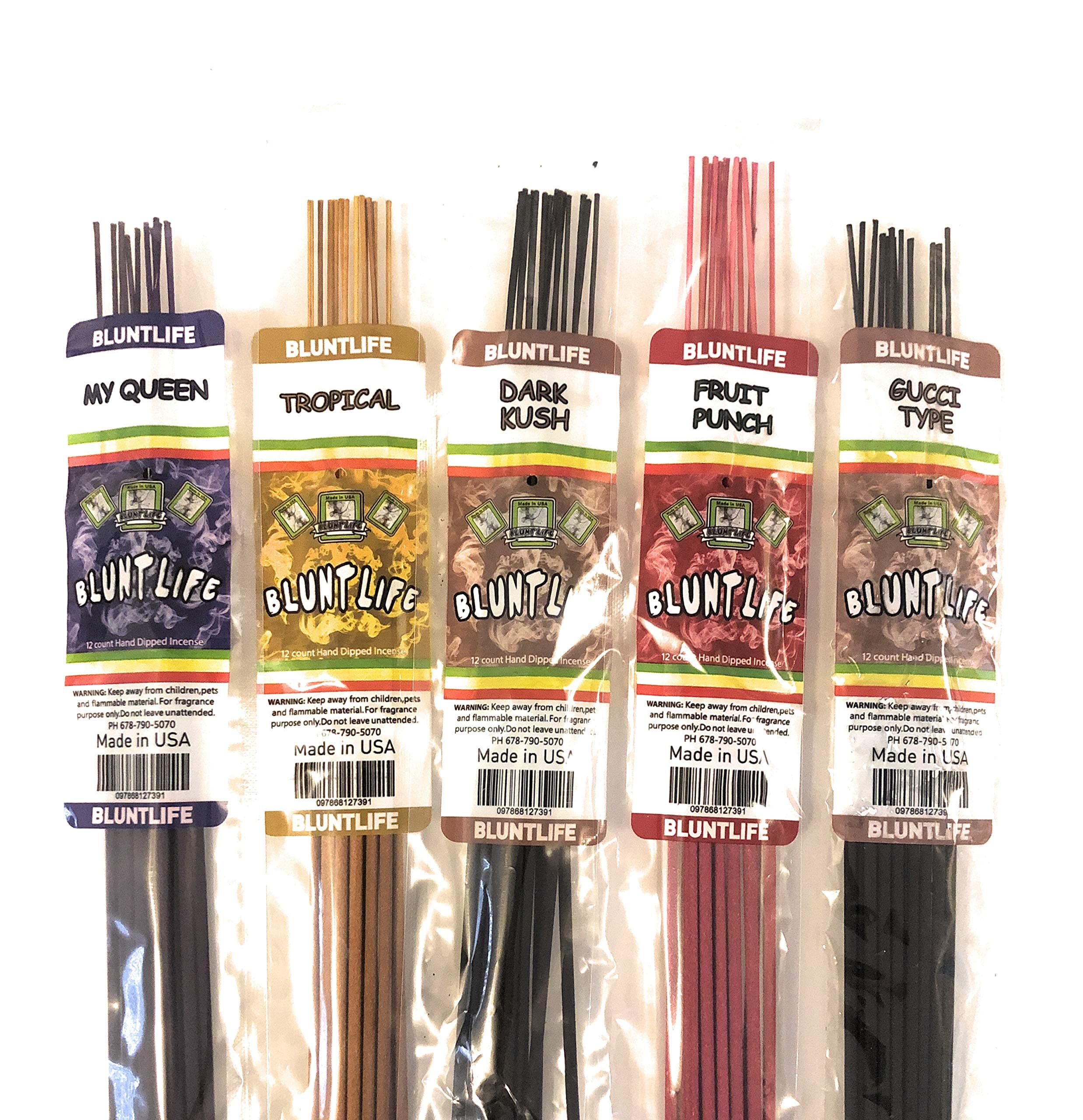 Blunt Life11" Incense: 5 Assorted Fragrance Pack