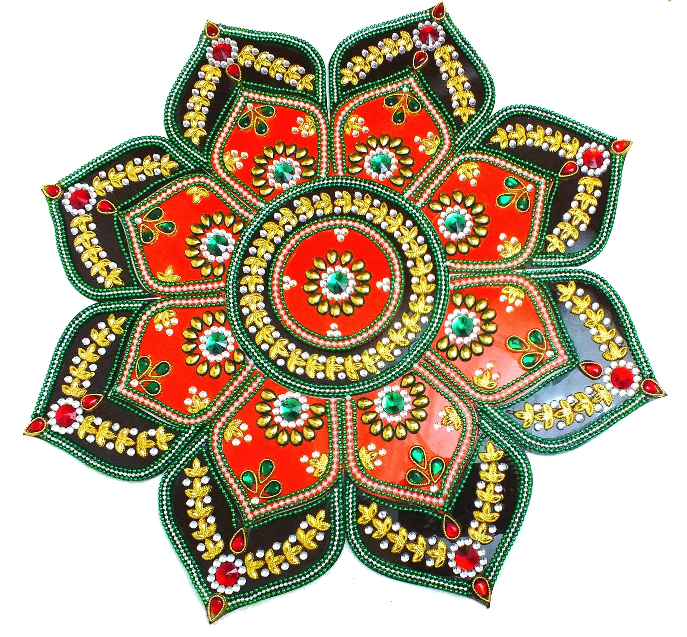 Rangoli Arts Ethnic Acrylic Designer Festival Rangoli (14.5 Inches)