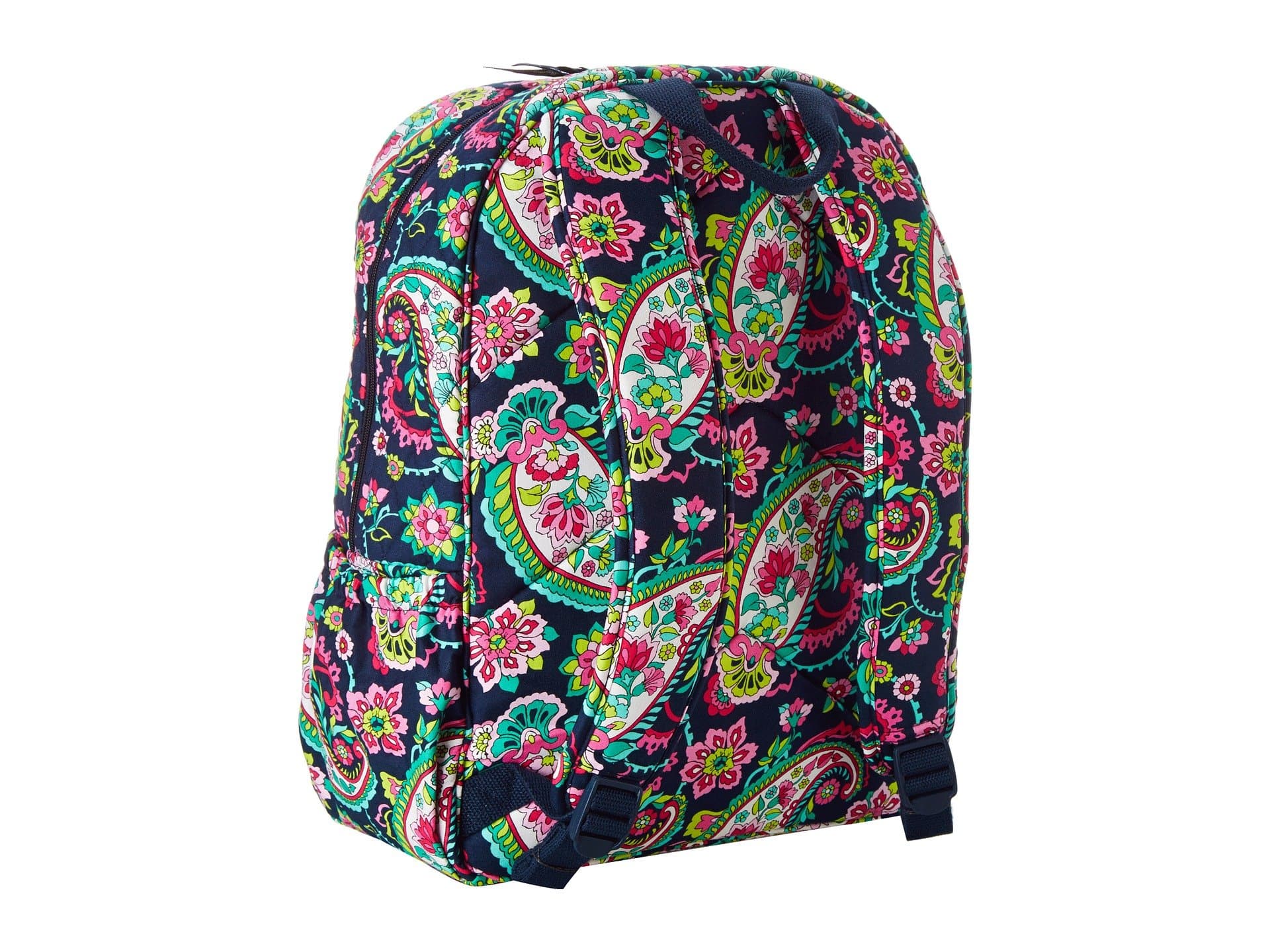 Vera Bradley Laptop Backpack (Updated Version) with Solid Color Interiors (Petal Paisley with Pink Interiors)