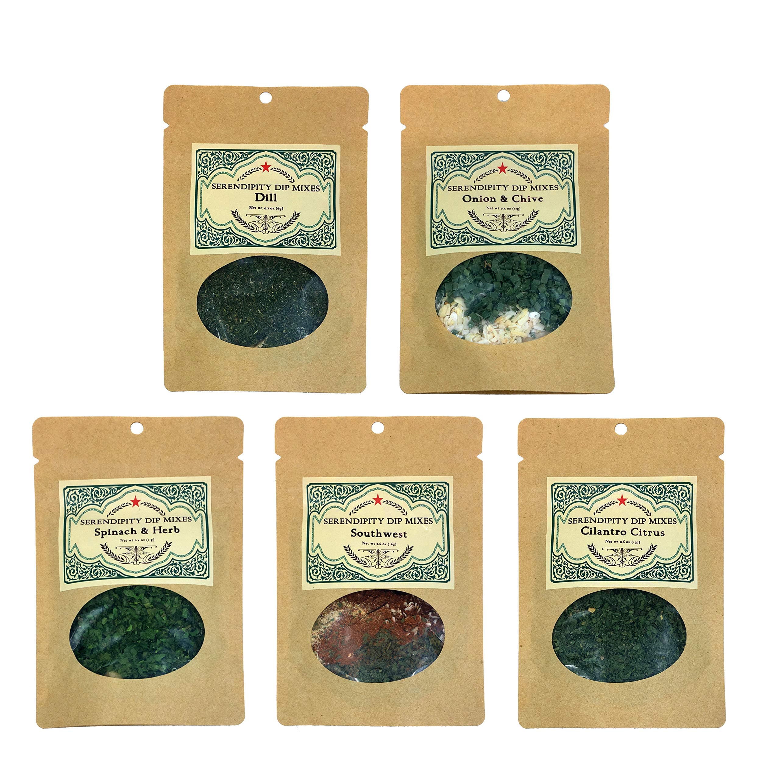 Serendipity Creamy Dip Mix (Variety Pack, 5 Dip Mixes)