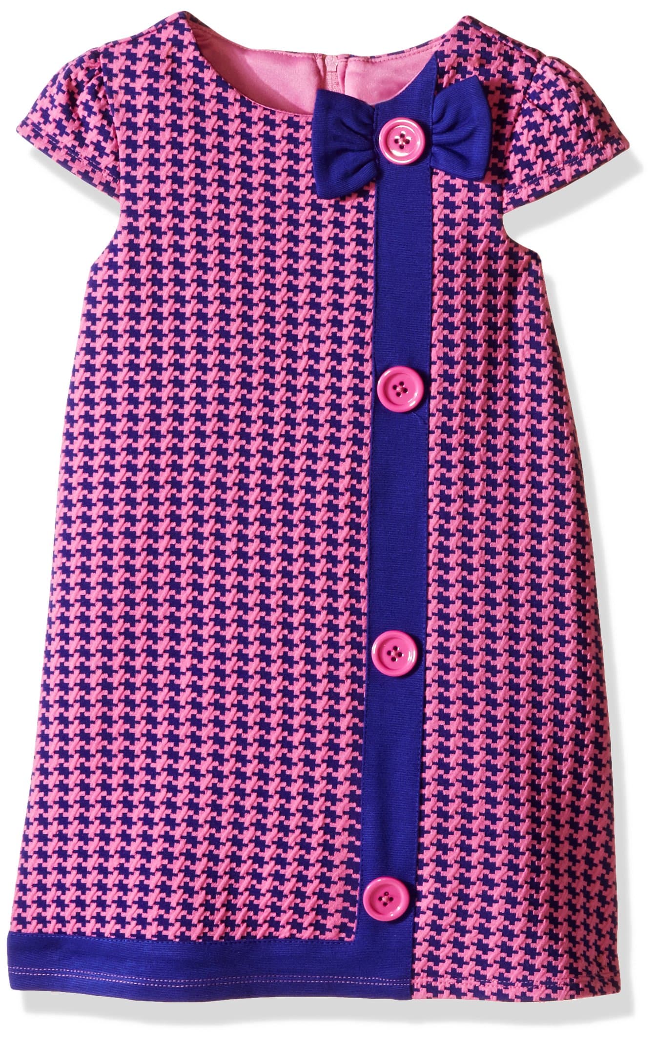 Little Angels Girls' Dress Cap SLV A-line W/Band & Button Trim