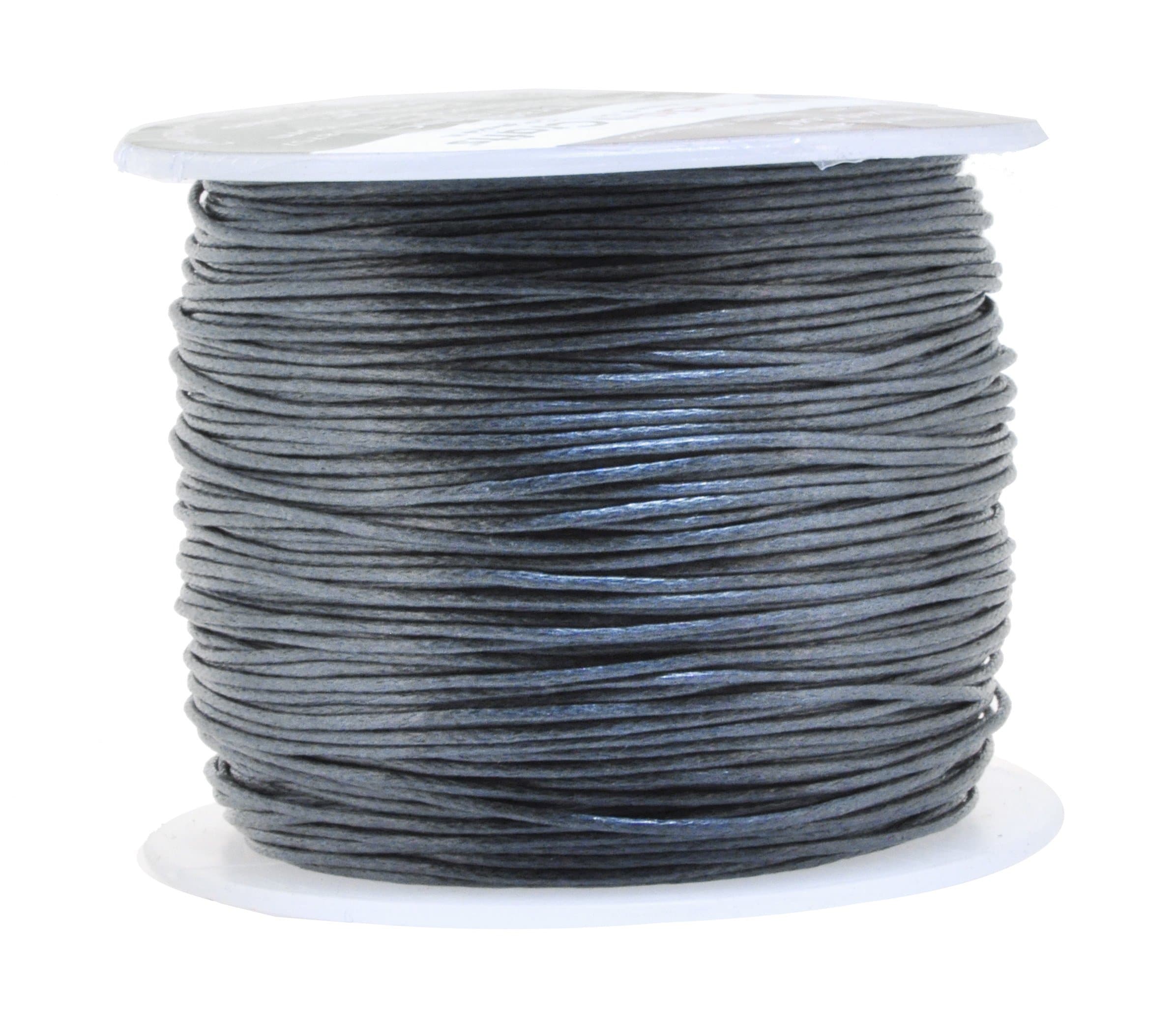 Mandala Crafts Dim Gray 0.5mm Waxed Cord for Jewelry Making - 109 Yds Dim Gray Waxed Cotton Cord for Jewelry String Bracelet Cord Wax Cord Necklace String