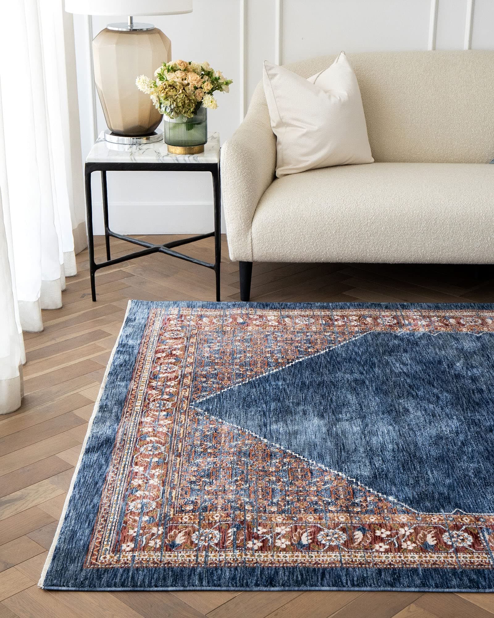 Amira Sky Carpet Knot Home Décor Living Room Office Soft & Non-slip Rug (240 x 170 cm)