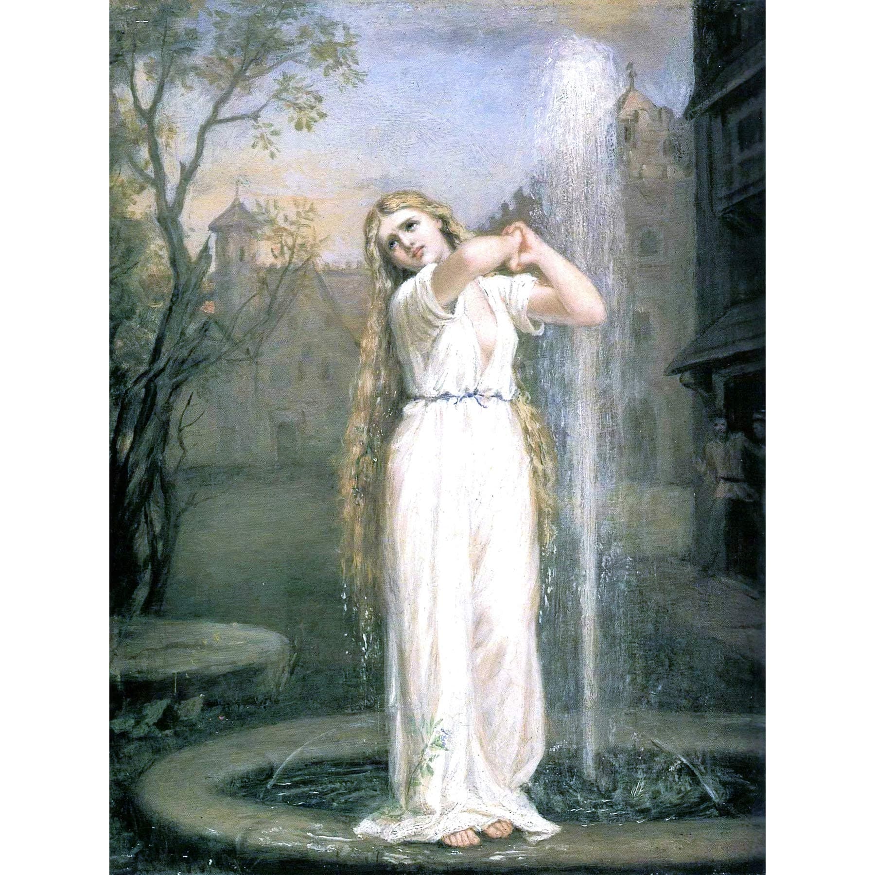 Waterhouse Undine Ondine Water Nymph Painting Large Wall Art Poster Print Thick Paper 18X24 Inch