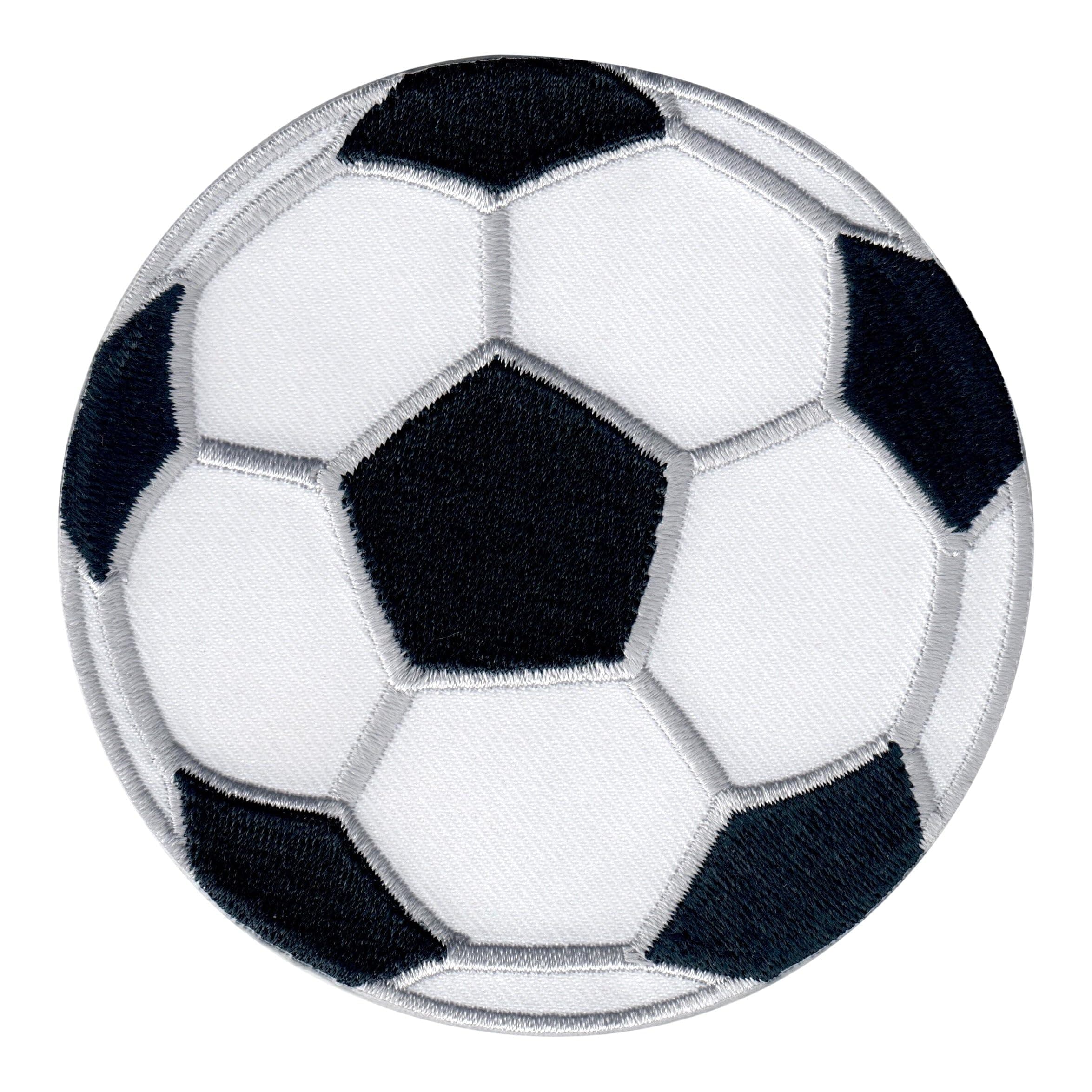 PatchMommy Soccer Ball Patch Football Sports 3.5 Inch, Iron On/Sew On - Appliques for Kids Children