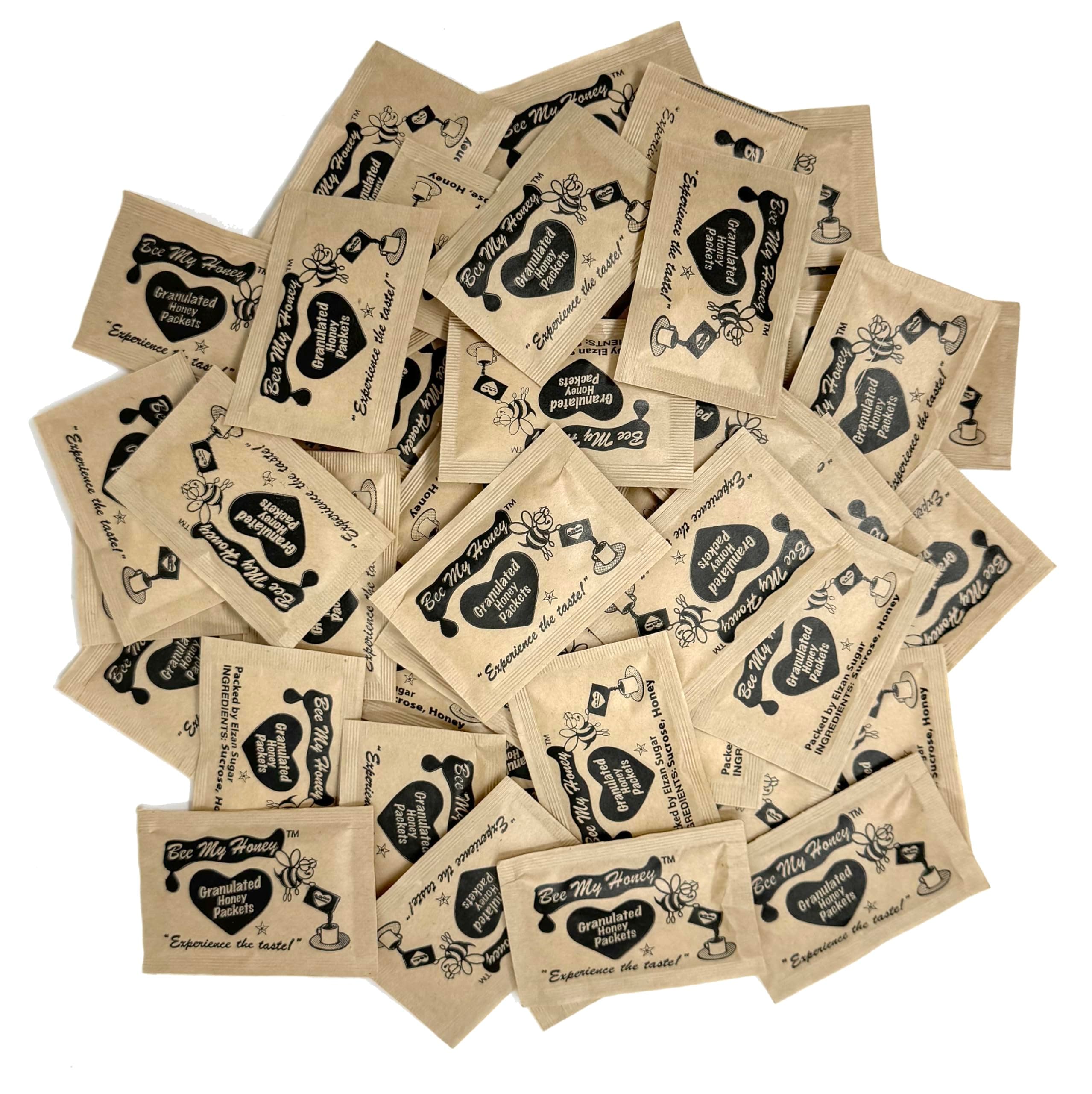 Bee My Honey Pure Granulated Honey Packets Individual Honey Crystal Packets (120)