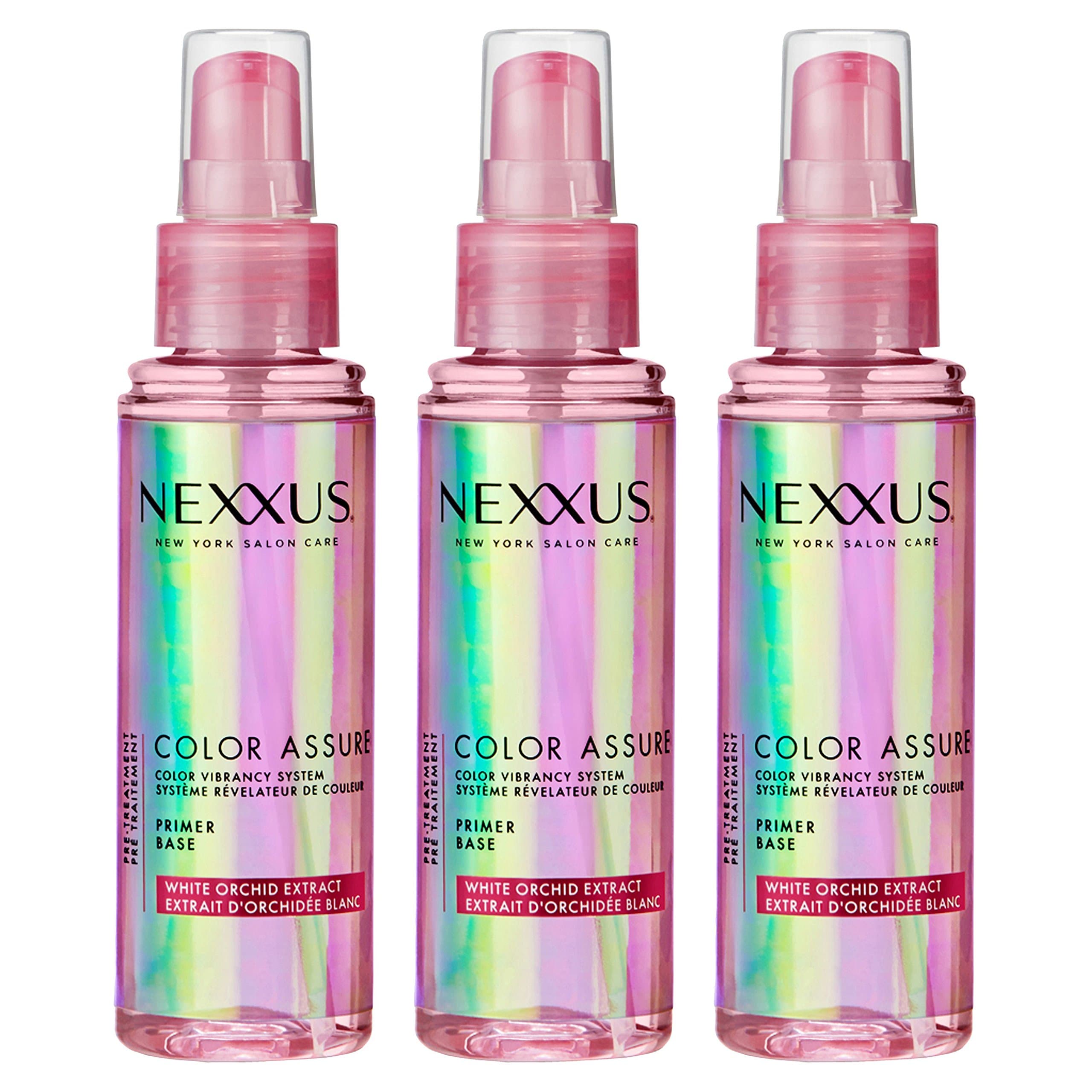 Nexxus Color Assure Pre Wash Primer, for Color Treated Hair, 3.3 oz, 3 count