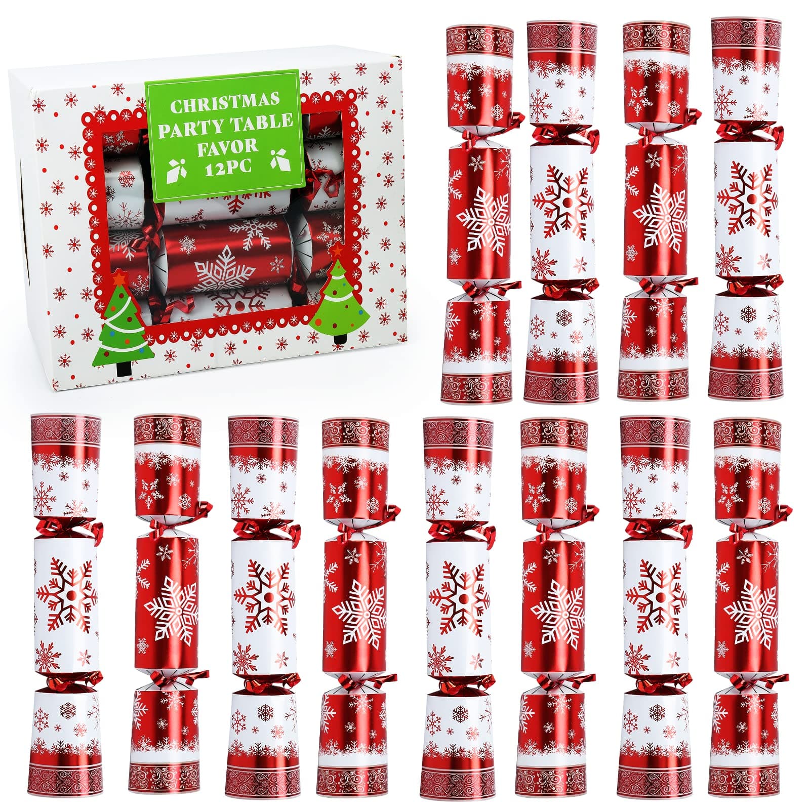 12 Pack 10" Christmas Non-Snap Party Table Favors