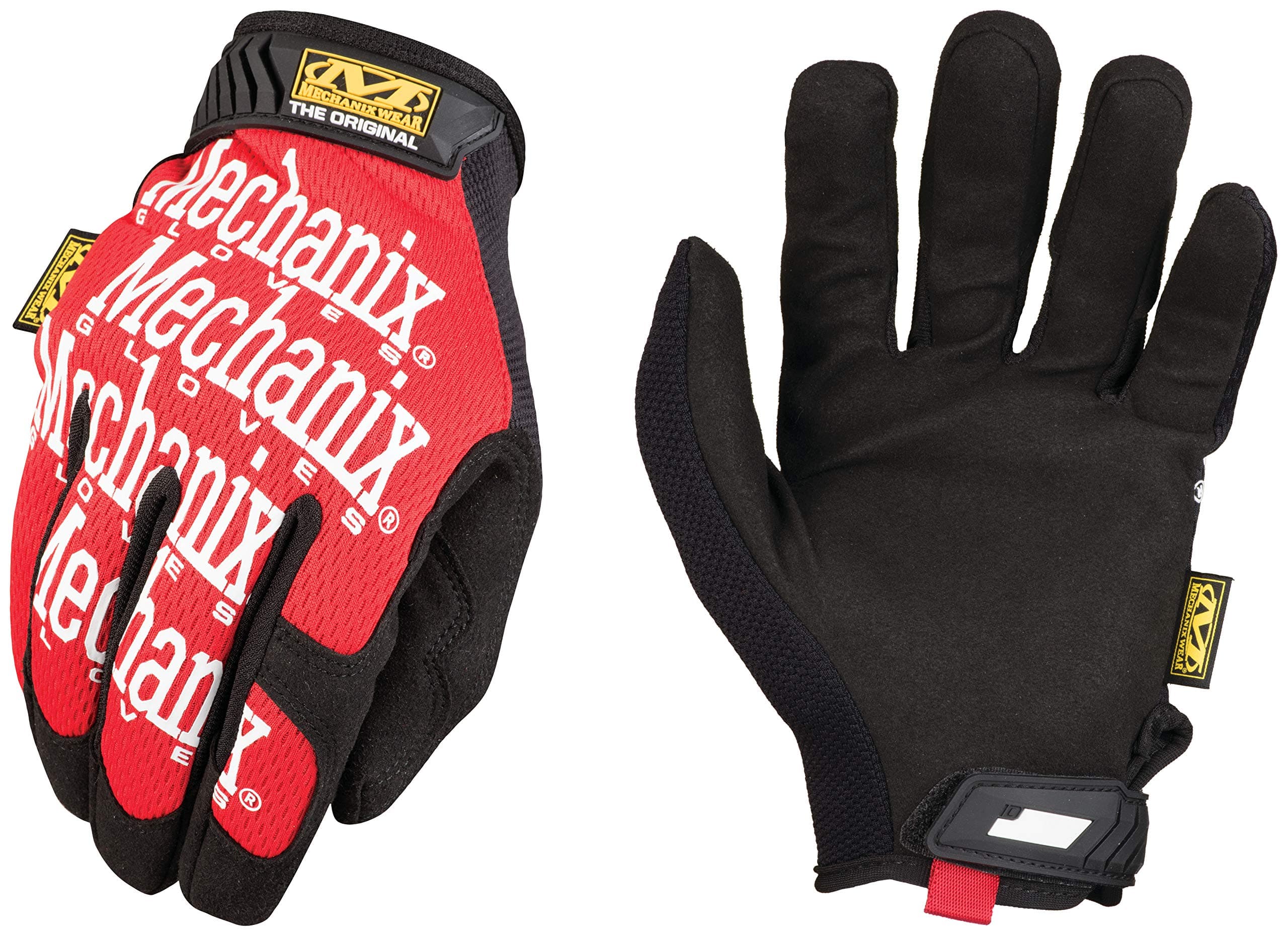 The Original Work Glove with Secure Fit, Synthetic Leather Performance Gloves for Multi-Purpose Use, Durable, Touchscreen Capable Safety Gloves for Men (Red, Small)