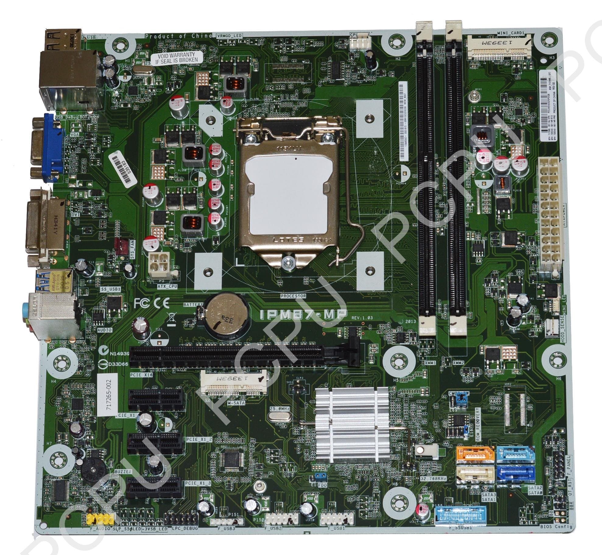 717265-002 HP Envy 700 Memphis-B Intel Desktop Motherboard s115X