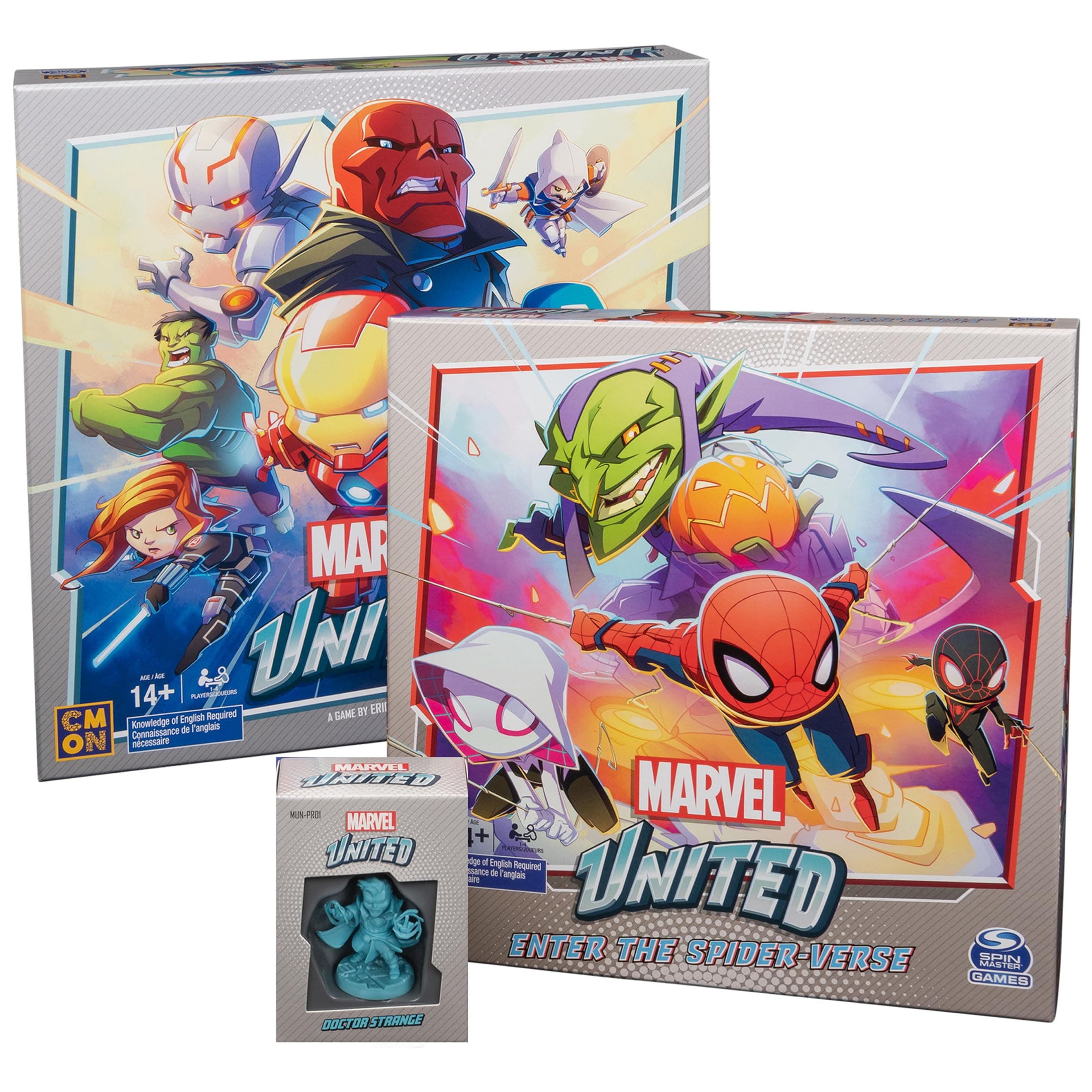 Marvel United, Superhero Card Strategy Board Game Comic Bundle with Spiderman and Dr. Strange Expansion, for Adults & Kids Ages 14+ (Amazon Exclusive)