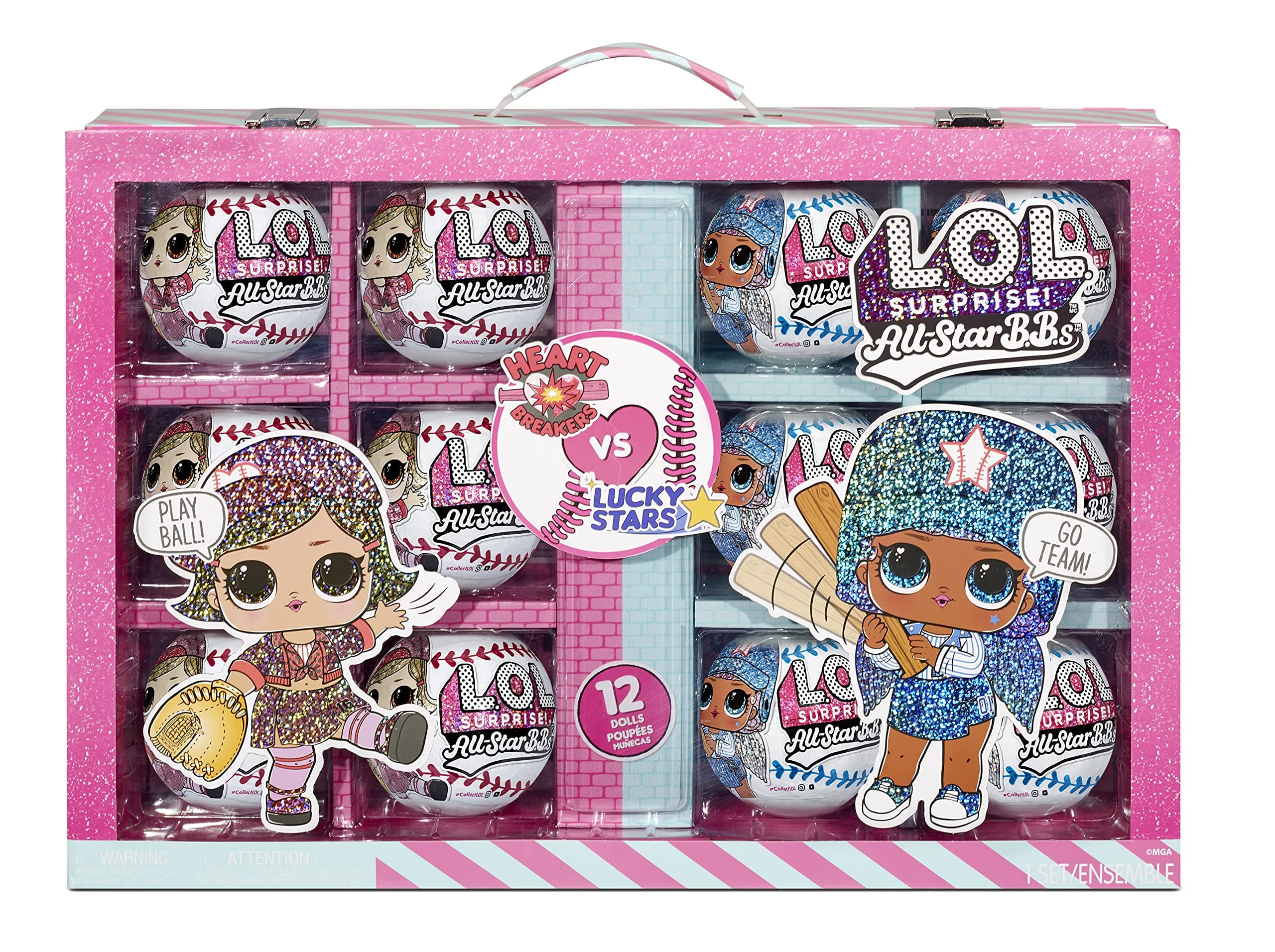 LOL Surprise All-Star Sports Ultimate Collection Serie 1 - mit 12 Baseballpuppen - 90+ Überraschungen, einschließlich Sammelkarten, Mode und Accessoires - Sammelset für Jungen und Mädchen ab 3 Jahren