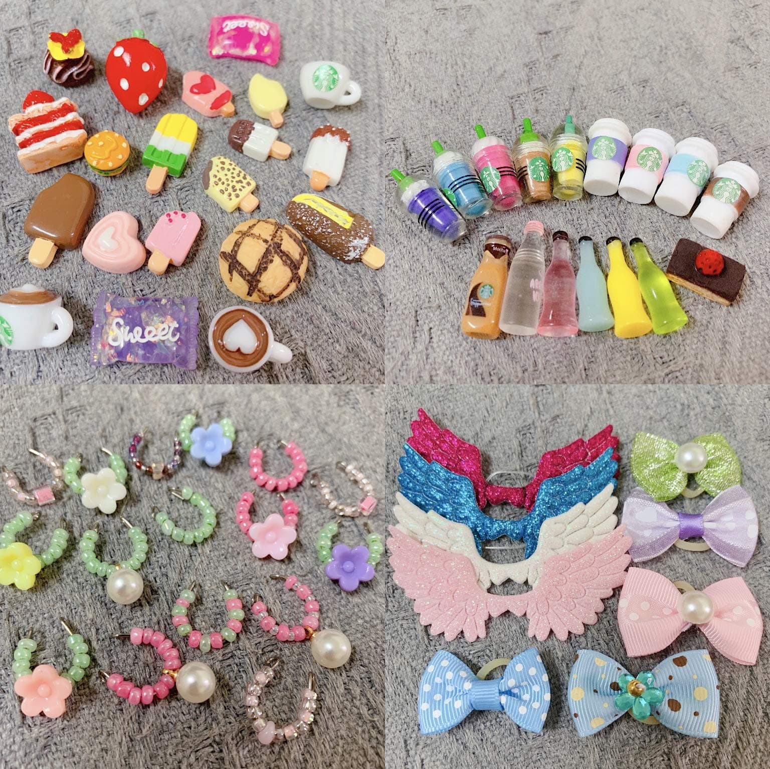 Linda Store 12pcs Random lps Accessories Bows Drinks Coffee Cakes fit lps Short Hair Cat lps Great Dane lps Collie lps Dachsund lps Cocker Spaniel