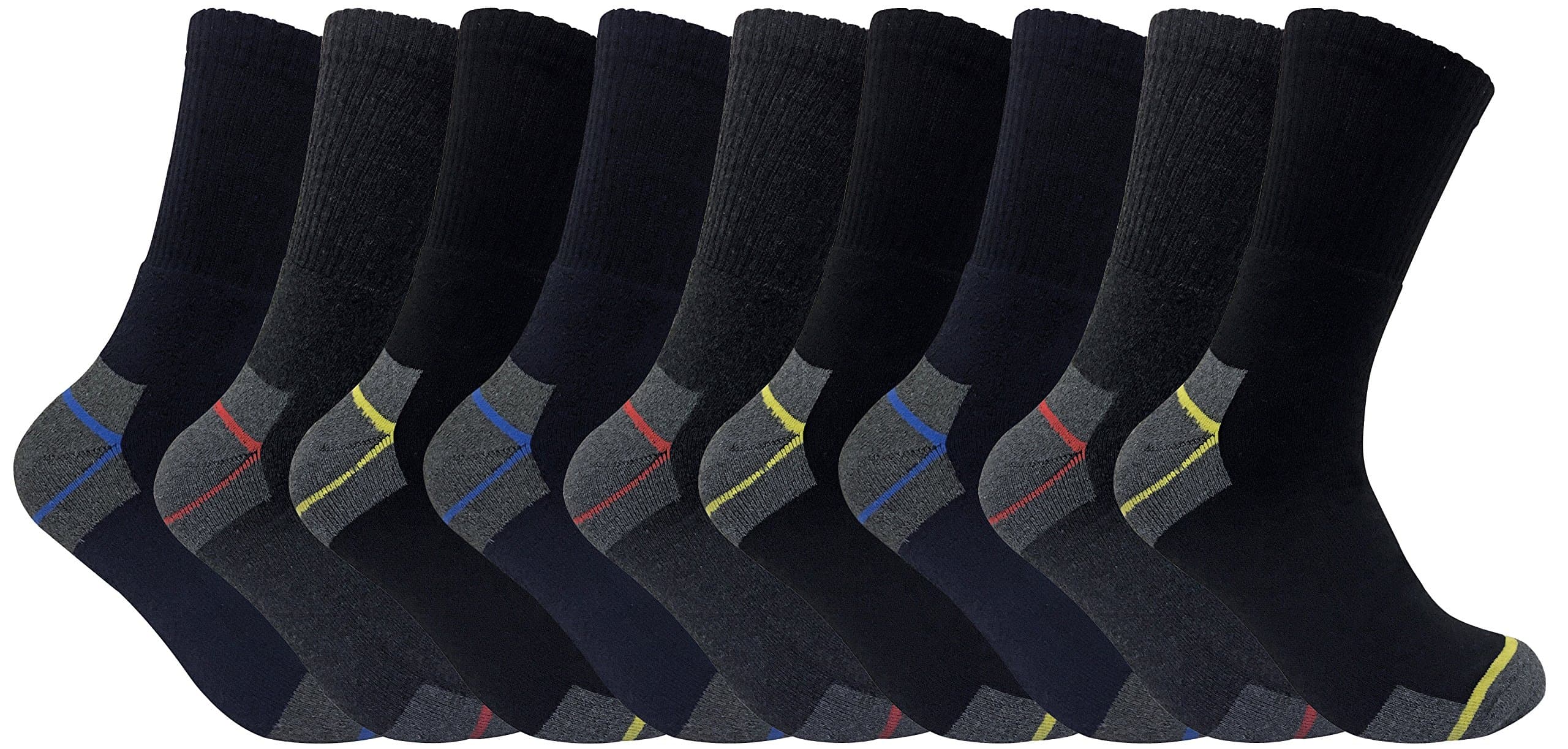 Ultimate work socksMens Ultimate Long Lasting Work Socks for Steel Toe Boots 6-11 UK (9 Pairs)