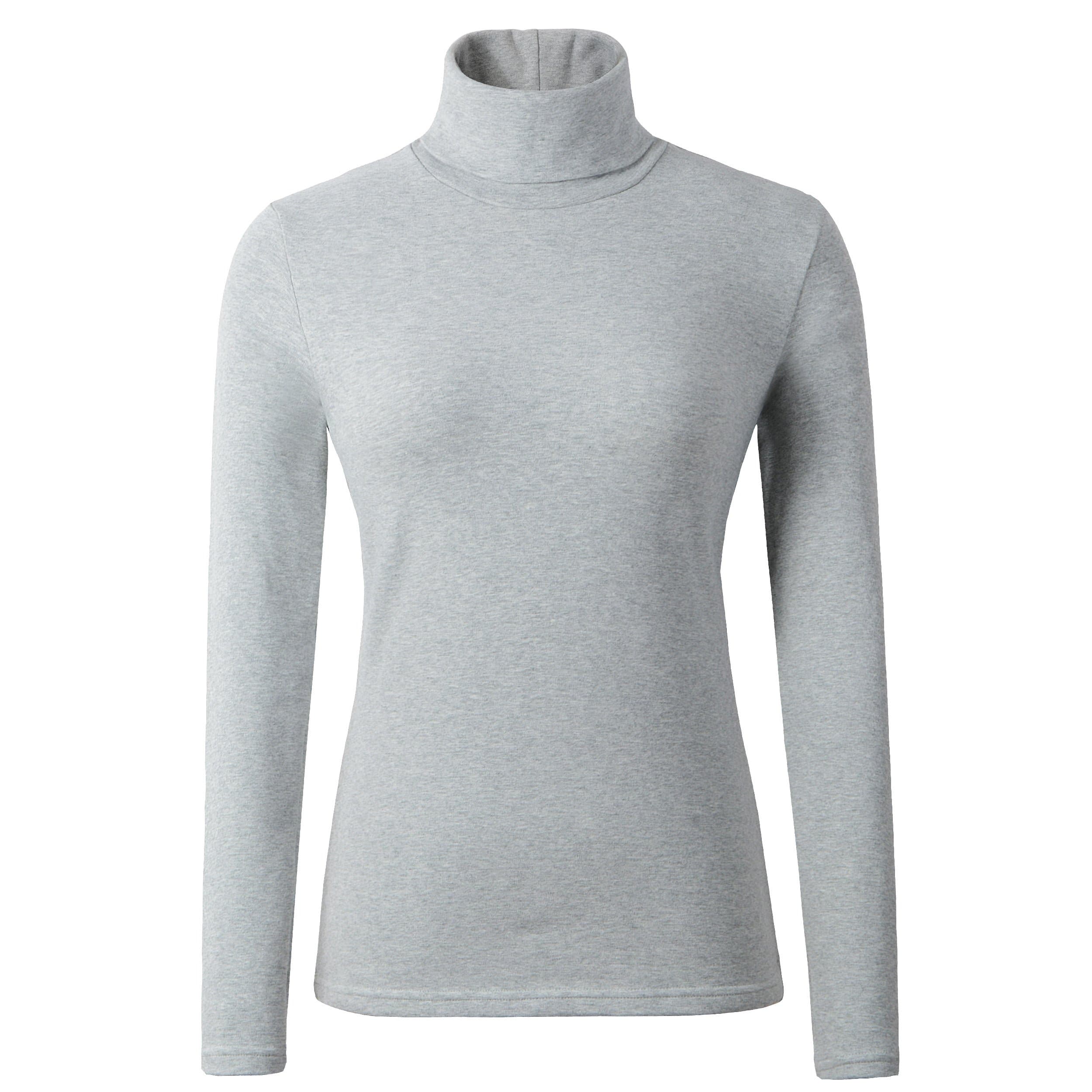 HieasyFit Women's Soft Cotton Turtleneck Top Basic Pullover Sweater
