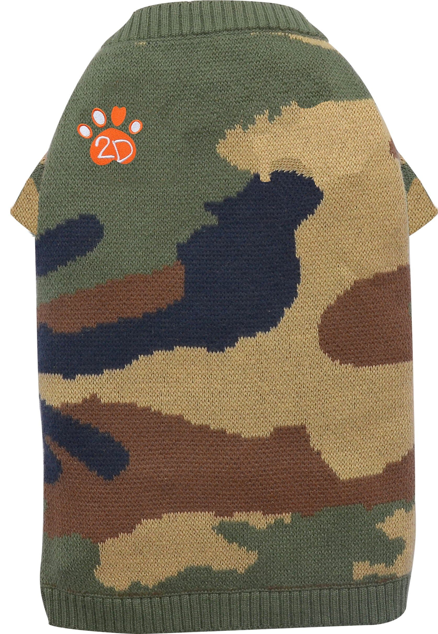 Doggy Dolly W355 – Unusual knitted dog sweater with camouflage design 2D Paw