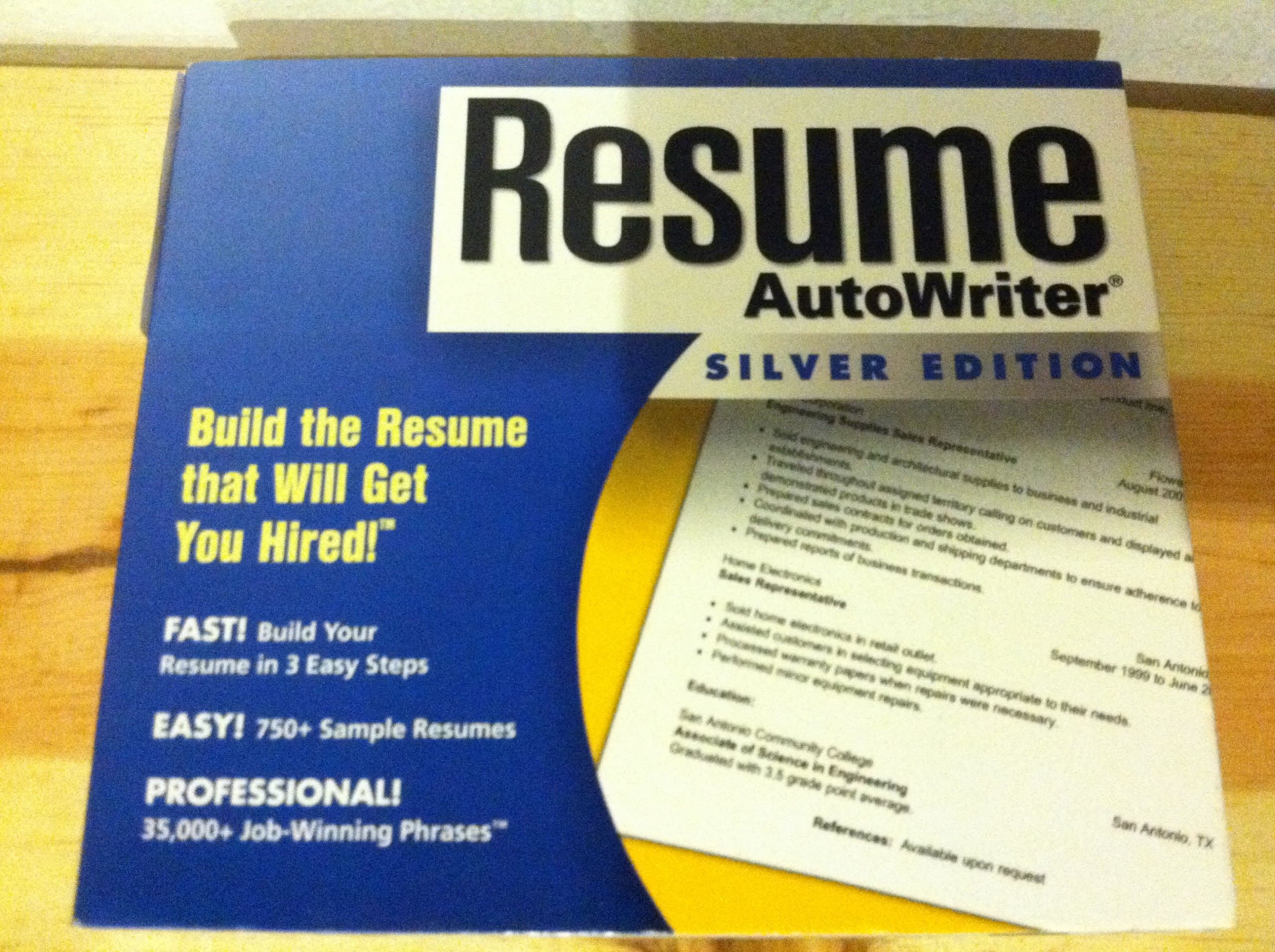 Resume Auto Writer Silver Edition By Nova