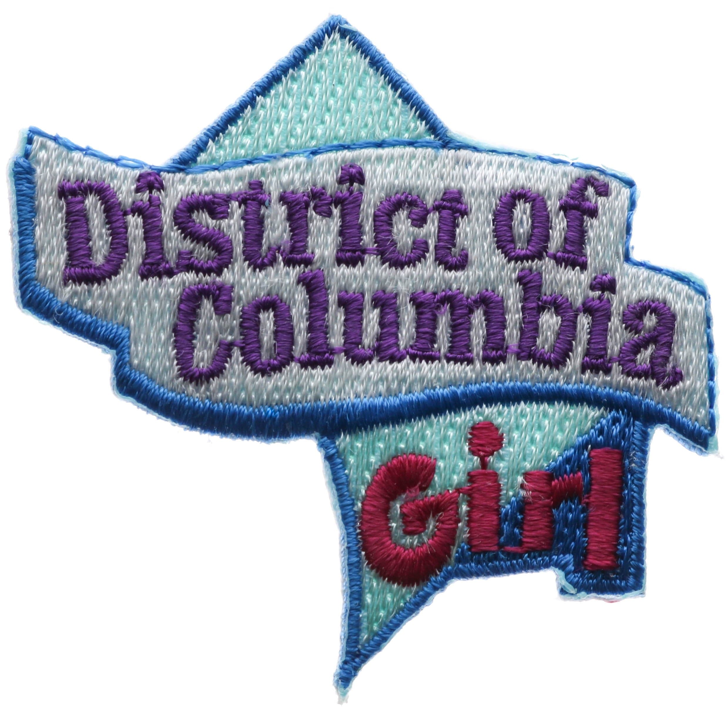 District of Columbia Washington DC Girl 2 inch Small Iron on Patch Ava2420 F3D3D