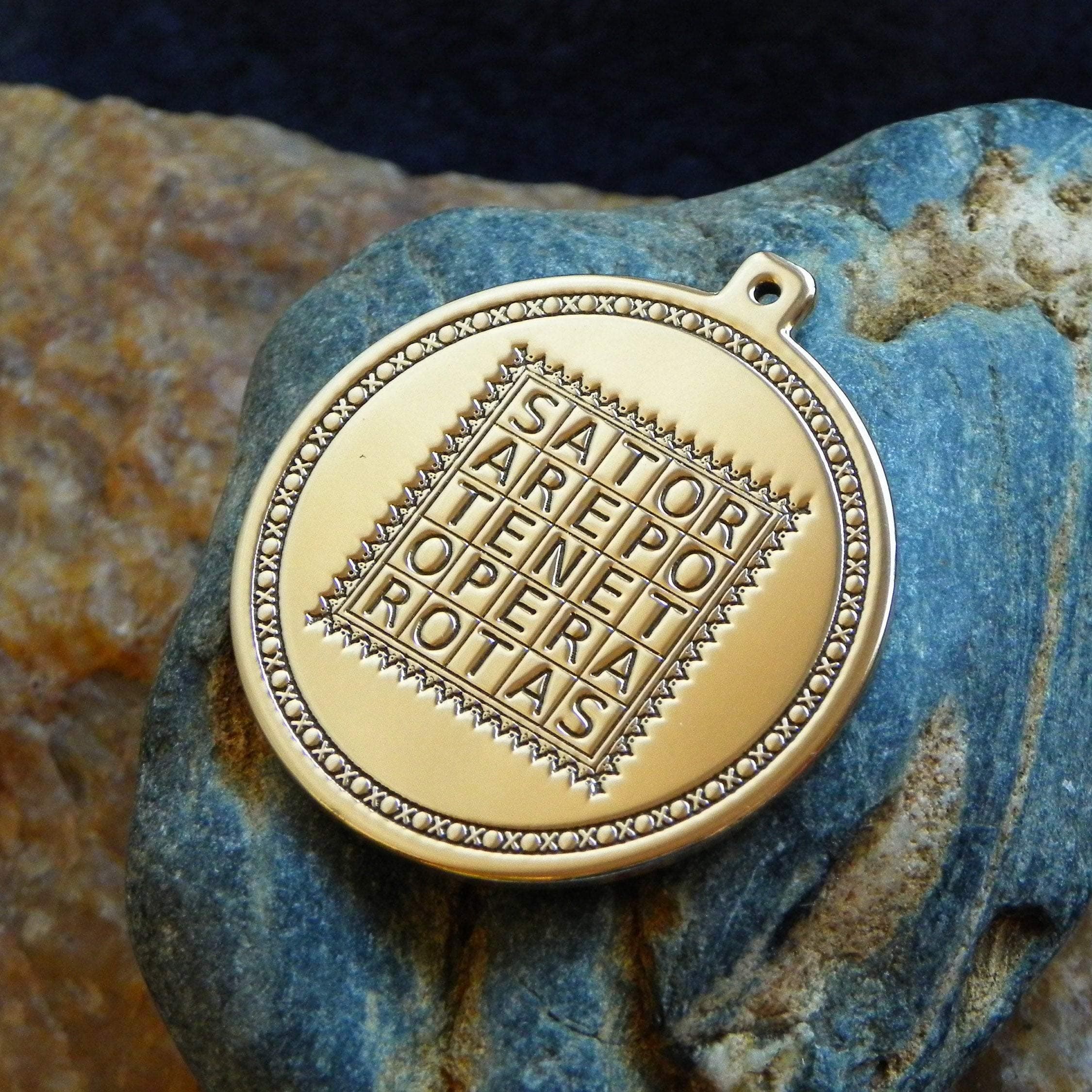 The Sator Square Latin palindrome pendant, Second Pentacle of the Saturn