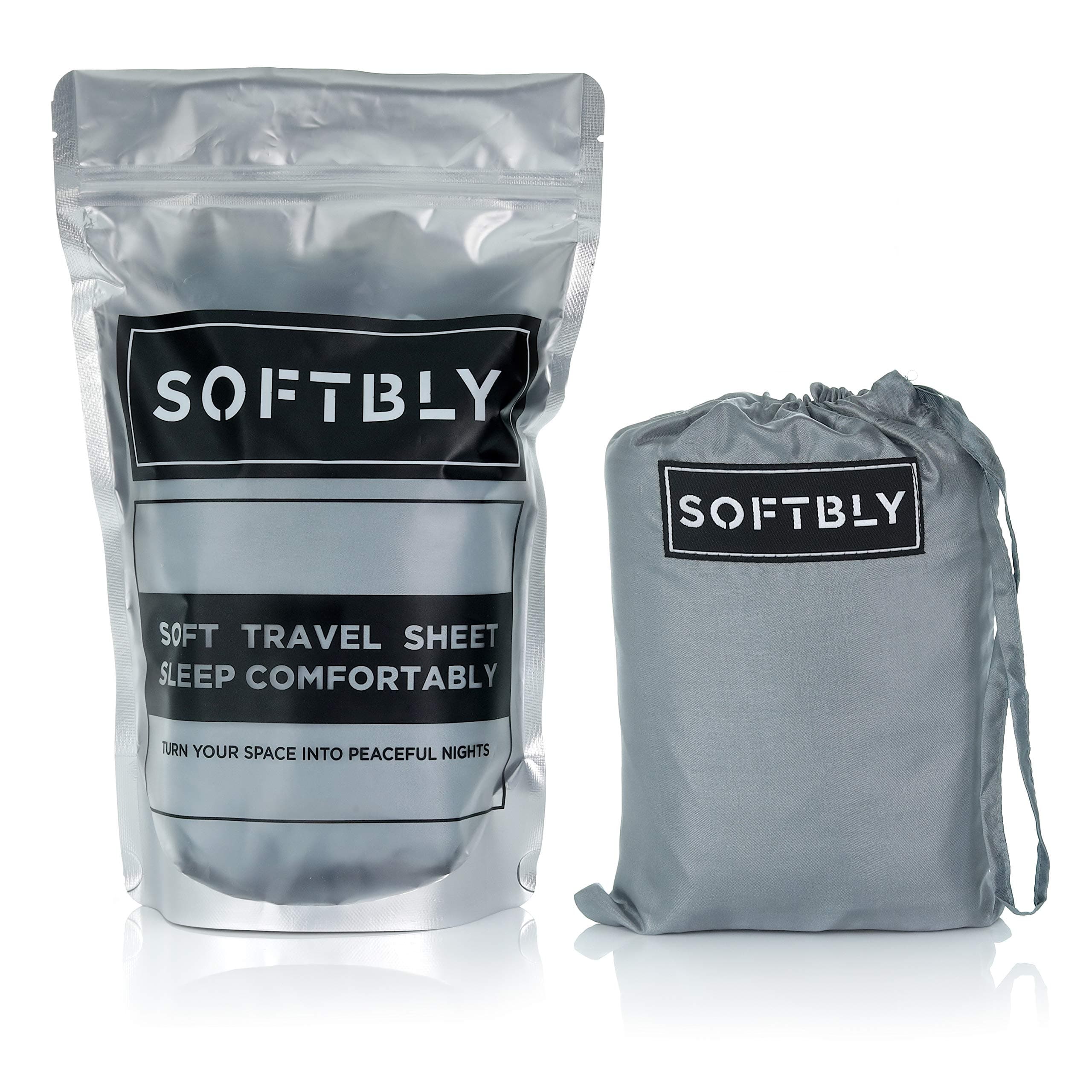 SOFTBLY Sleeping Bag Liner – Lightweight Travel and Sleeping Sheet – Ideal Sleep Sack for Camping, Hotels, Hostels