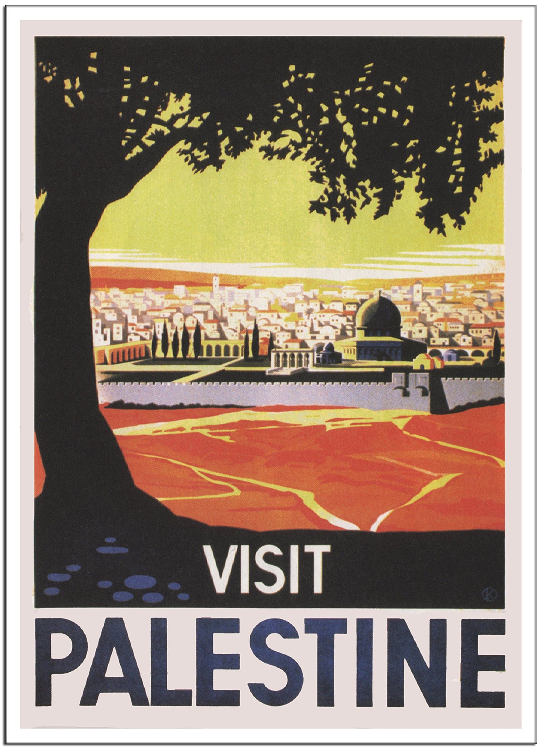 VISIT PALESTINE Travel Poster by Franz Kraus 1936 - - A1 Matte (33.1 x 23.4 inch)