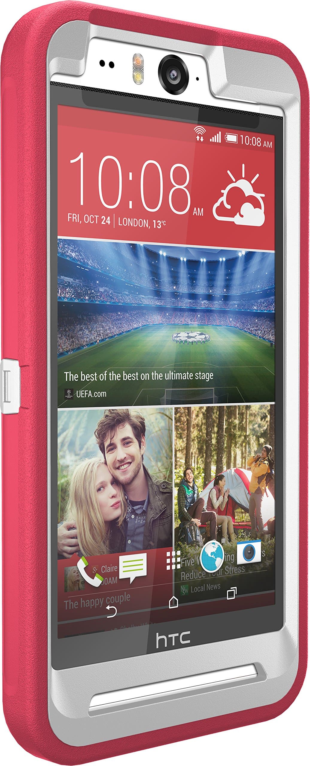 OtterBoxDefender Case for HTC Desire EYE - Retail Packaging - Neon Rose