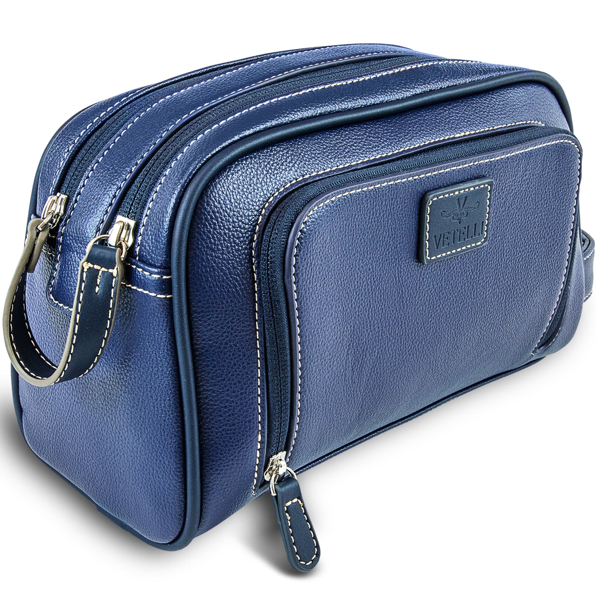 Vetelli Gio Wash Bag for Men - Handmade Toiletry Bag for Traveling Vacations and Adventures.