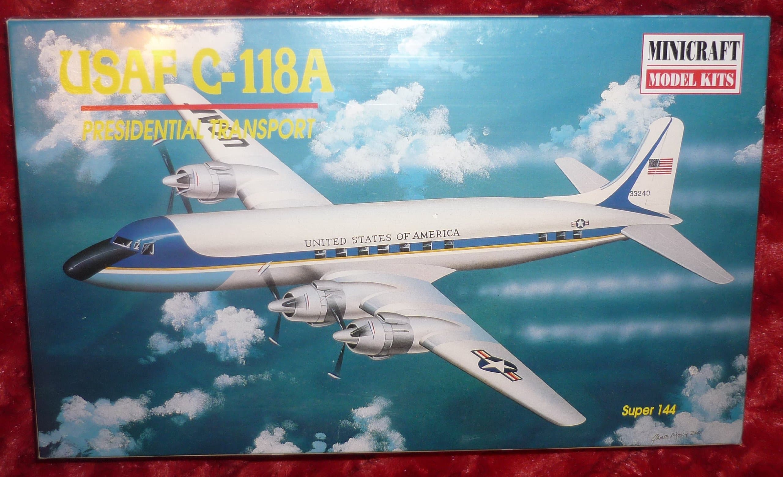 #14469 Minicraft Model Kits USAF C-118A Presidential Transport Super 1/144th Scale Plastic Model Kit,Needs Assembly