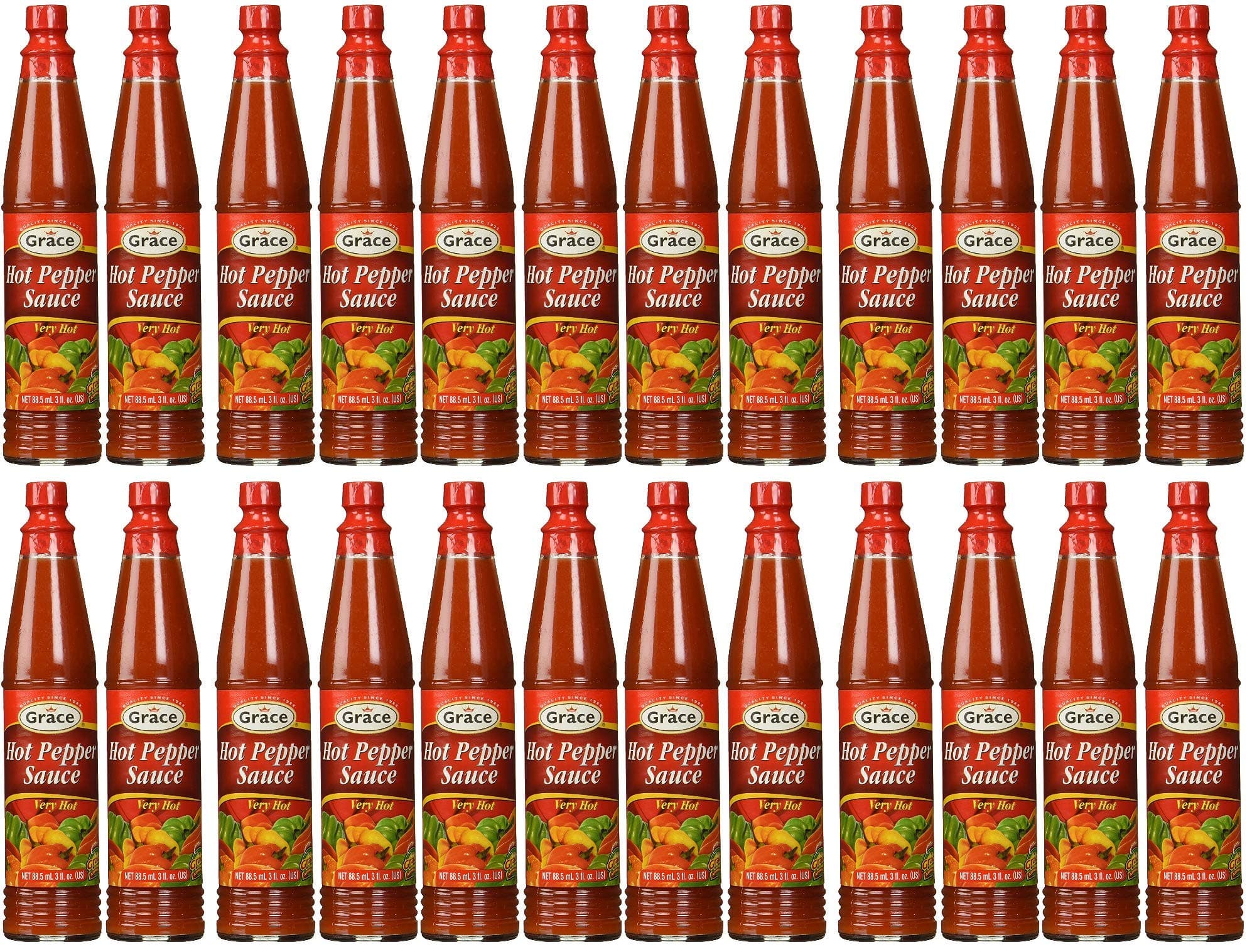 Grace Caribbean Tradition, Sauce Hot Pepper Very Hot, 3-Ounce (24 Pack)
