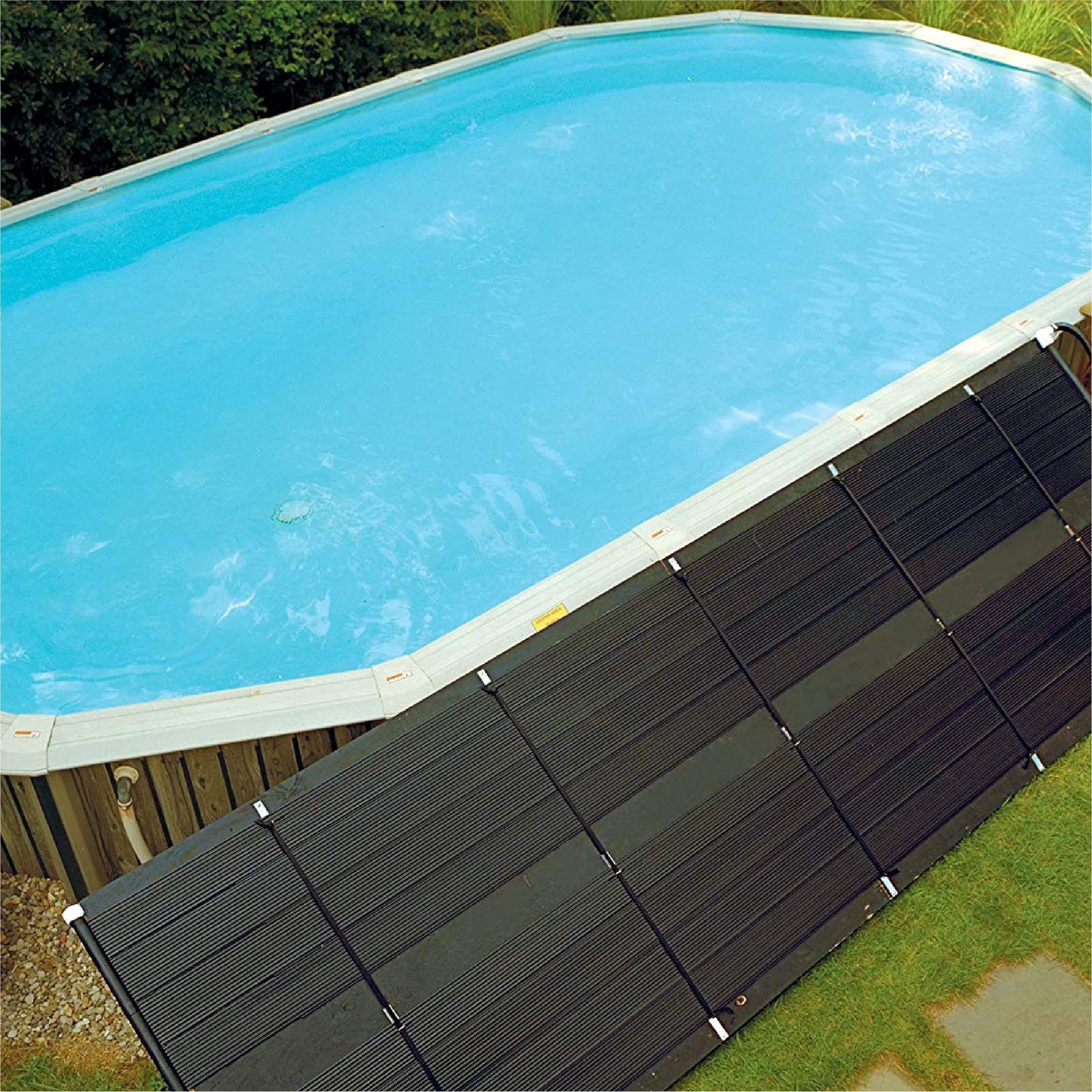 Aboveground Pool Heating System, Includes Two 2’ x 20’ Panels (80 sq. ft.) – Solar Heater Made of Durable Polypropylene, Raises Temperature Up to 15°F – S421P, Black