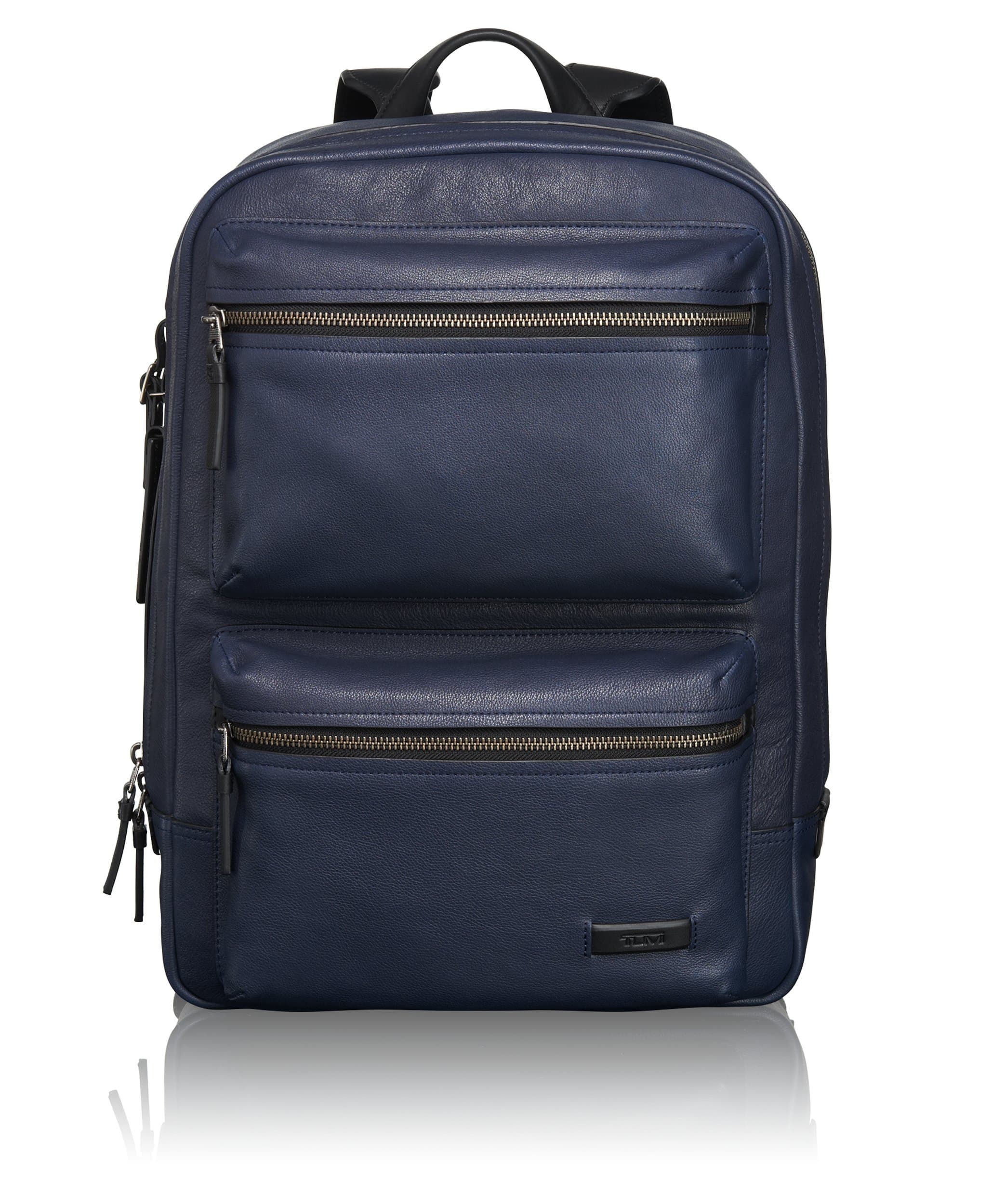 Tumi Mission Bryant Leather Backpack, Navy, One Size