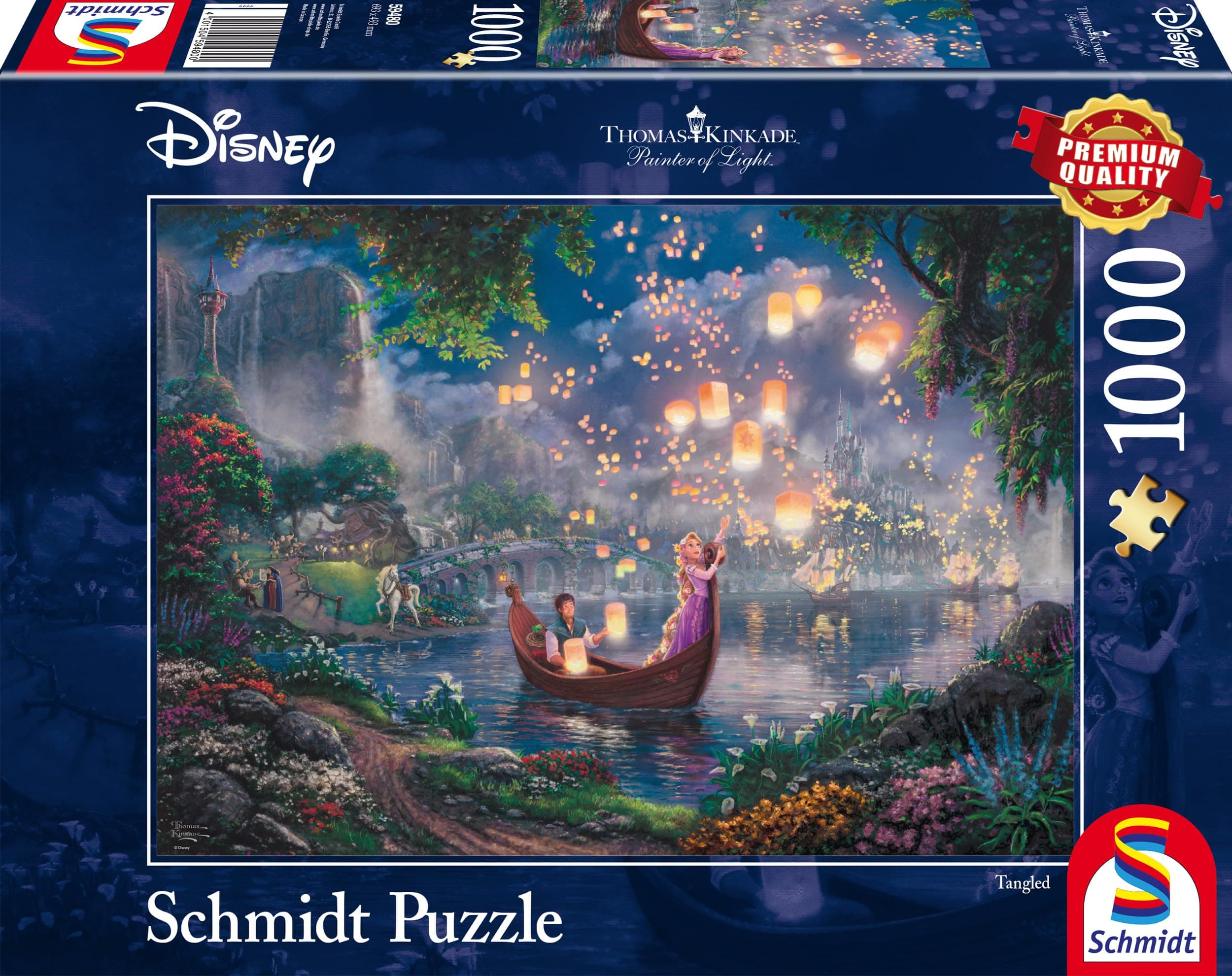 Spiele 59480 Disney Rapunzel Thomas Kinkade Repelsteeltje Jigsaw Puzzle, Multi-Colour, 1000 stukjes