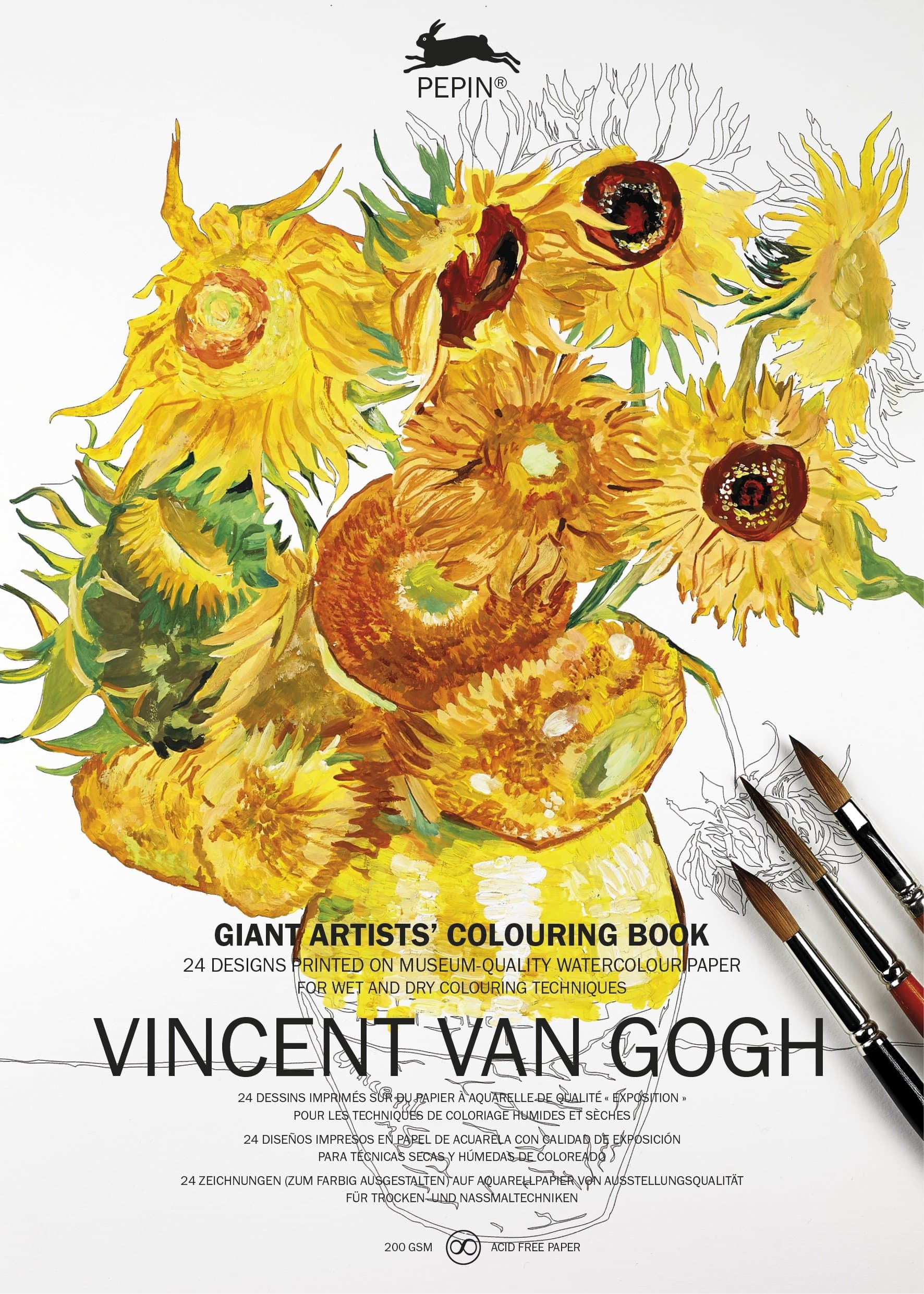 Vincent van Gogh: Giant Artists' Colouring Book (Multilingual Edition) Paperback – Illustrated, 30 Jun. 2016