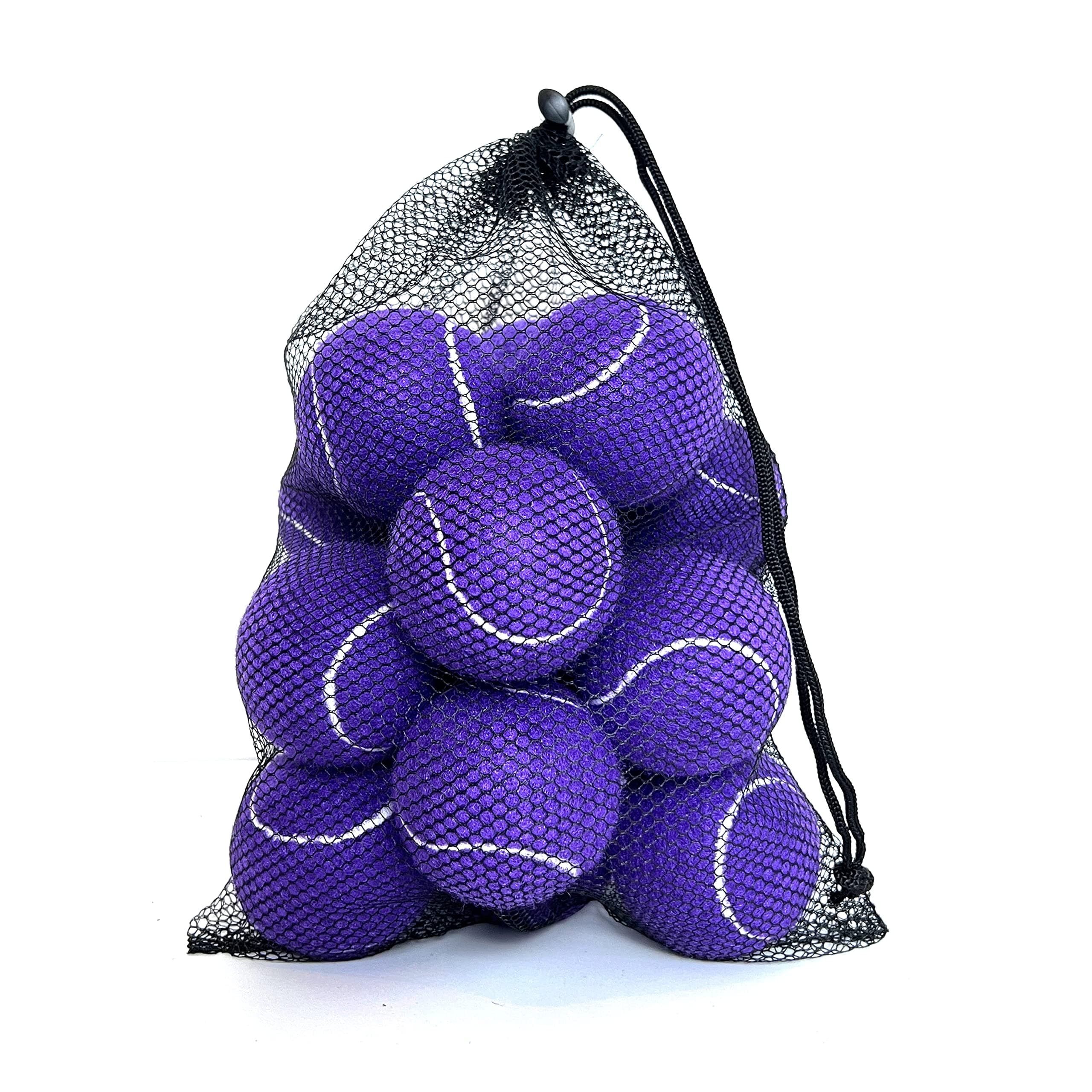 Tennis Balls, 12 Pack Advanced Training & Practice Tennis Balls for Beginners, Pet Dogs Playing Balls, Includes Mesh Carry Bag