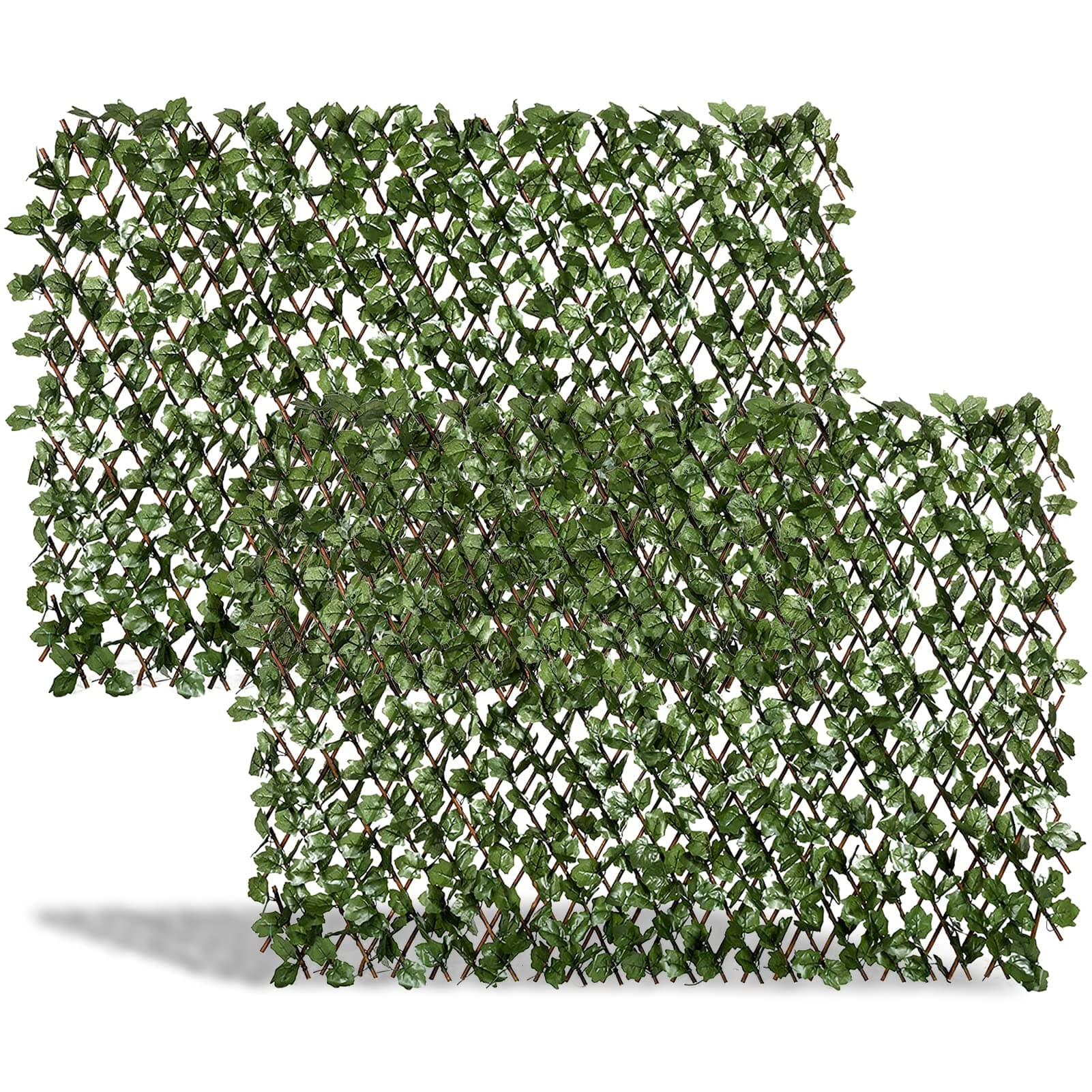 Expandable Fence Privacy Screen for Balcony Patio Outdoor, Faux Ivy Fencing Panel for Backdrop Garden Backyard Home Decorations - 2PACK