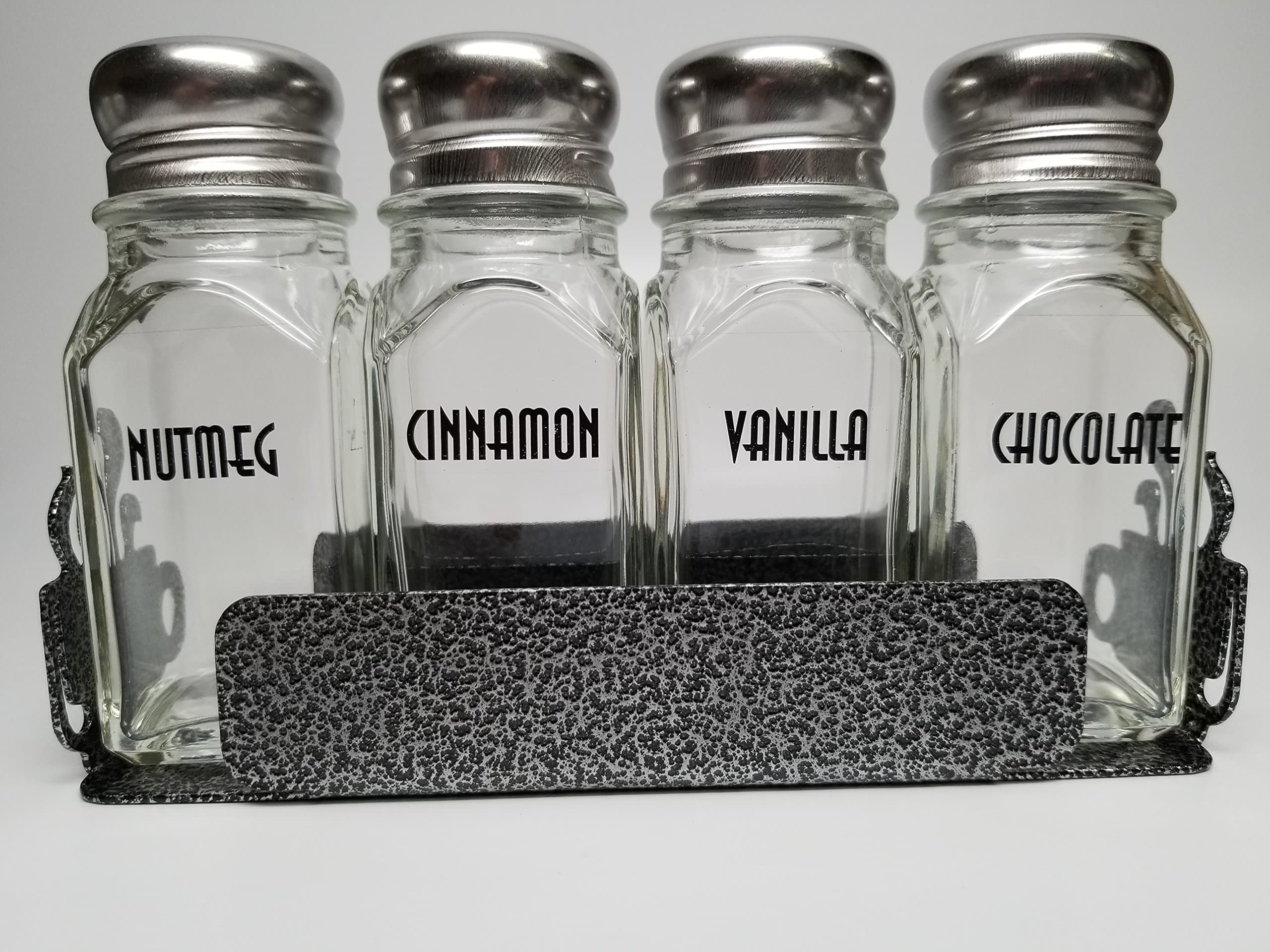 Labeled 5 Piece Shaker & Rack Set