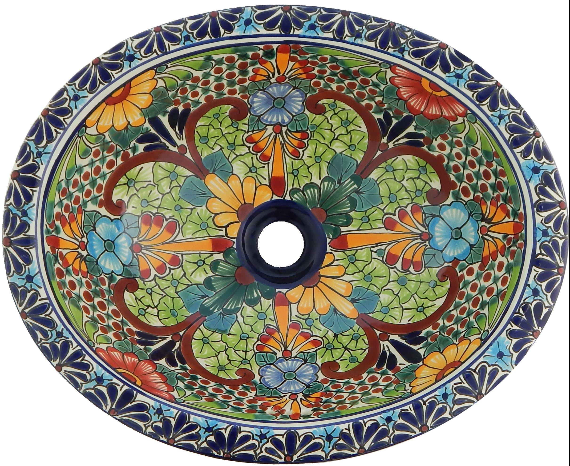 Talavera Mexican Bathroom Handmade Hand Painted Sink